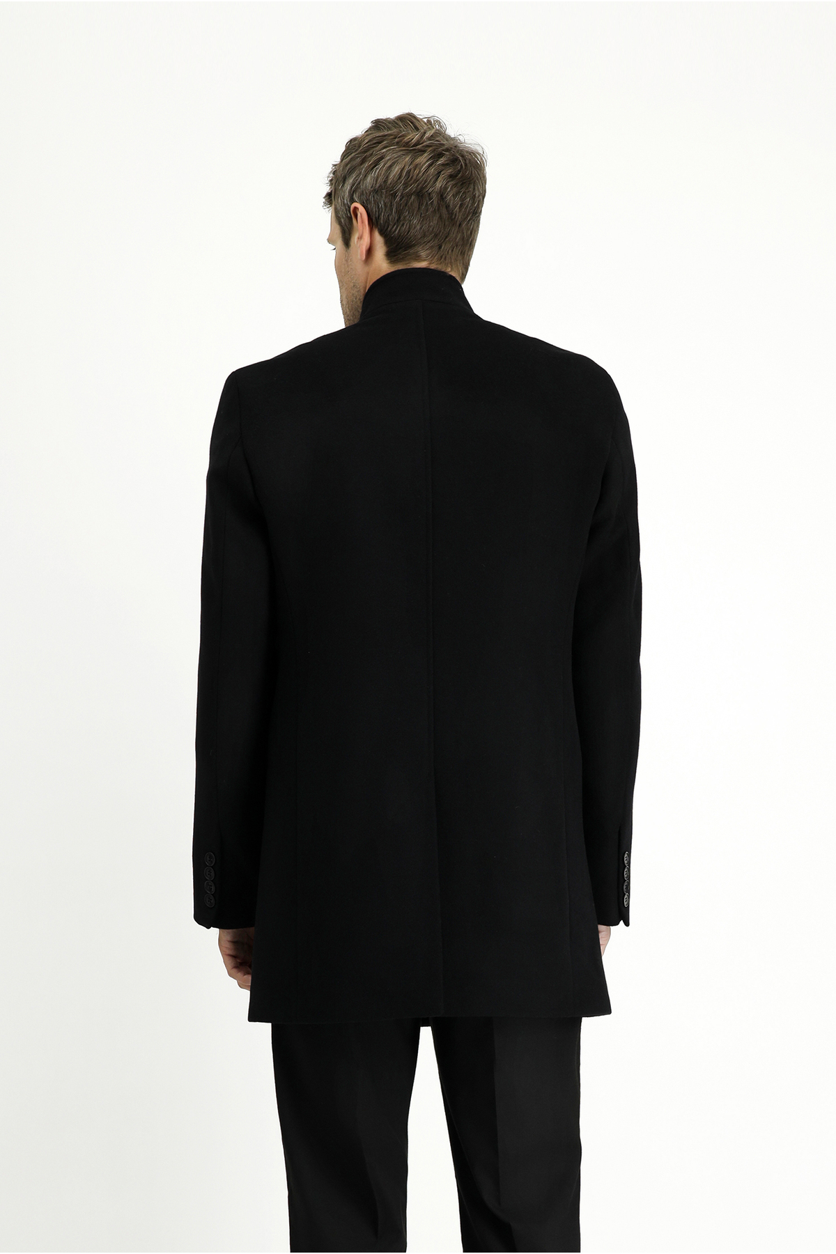 Kiğılı  Yünlü Klasik Kaban - Görsel 4