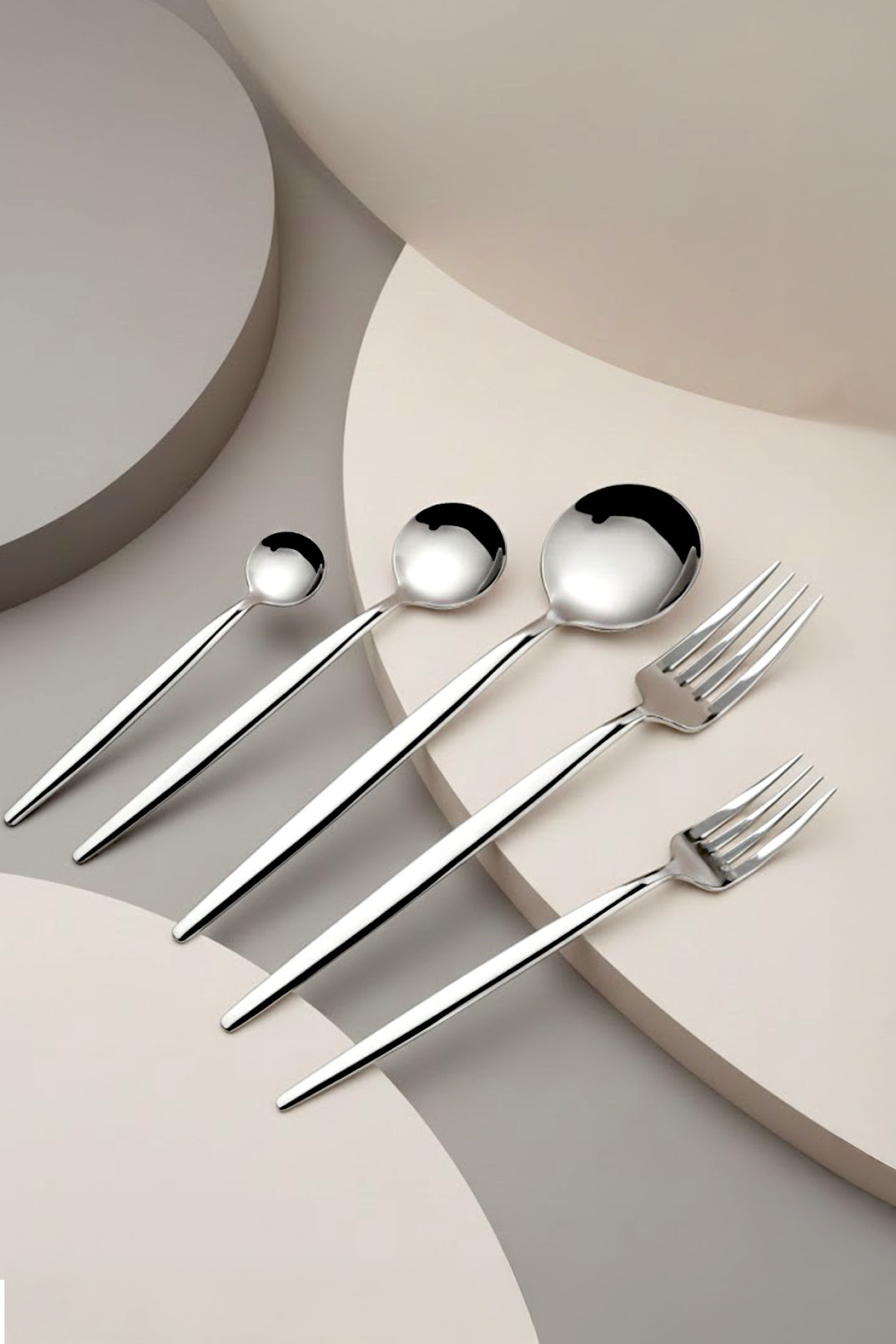 Kitchen Life Paris 30 Parça 6 Kişilik Paslanmaz Çelik Çatal Kaşık Takımı - 18/10 Çelik