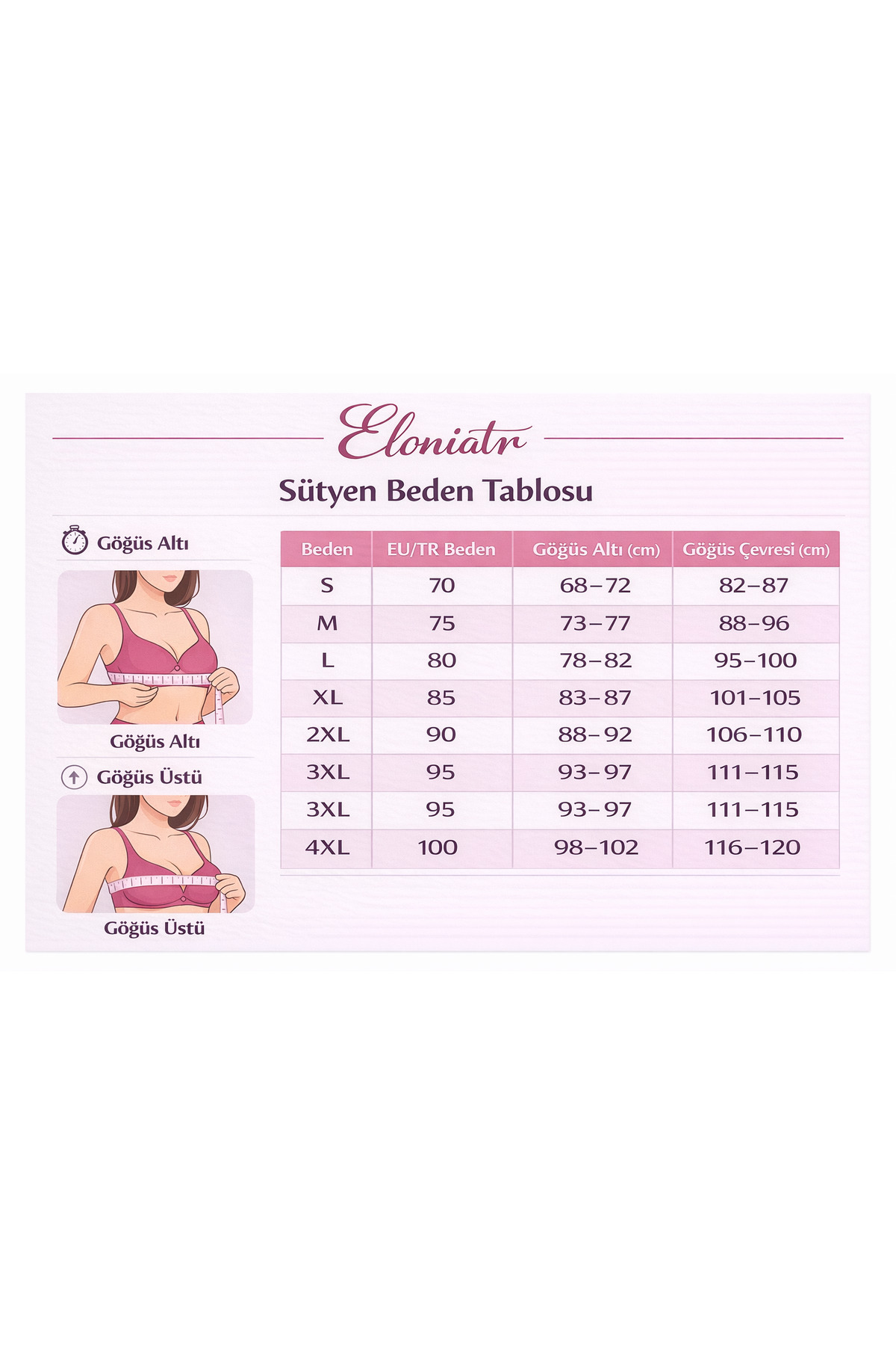 Eloniatr Balensiz Dikişsiz Önden Çıtçıtlı İz yapmayan Sütyen Gül Kurusu görsel 5