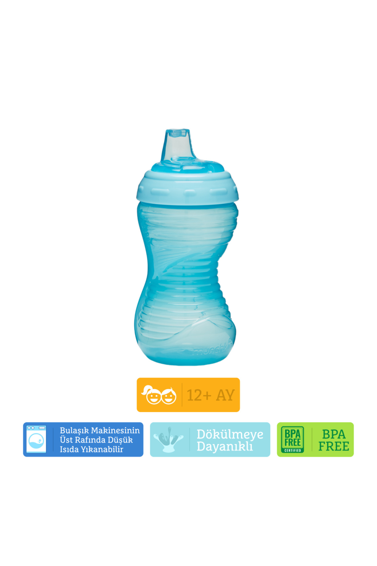 Munchkin Might Alıştırma Bardağı, 296ml,9ay+ 1 Adet,MAVİ fotoğrafı 5 (önizleme)