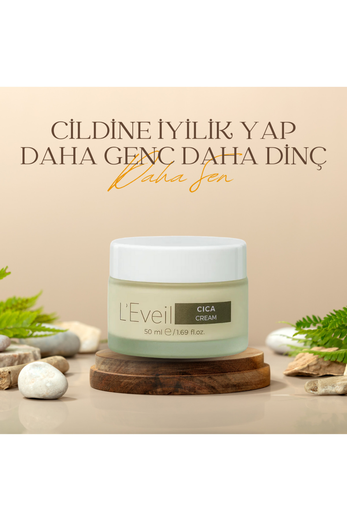 L'eveil Cica Cream / Su Bazlı Yatıştırıcı, Onarıcı Bakım Kremi 50