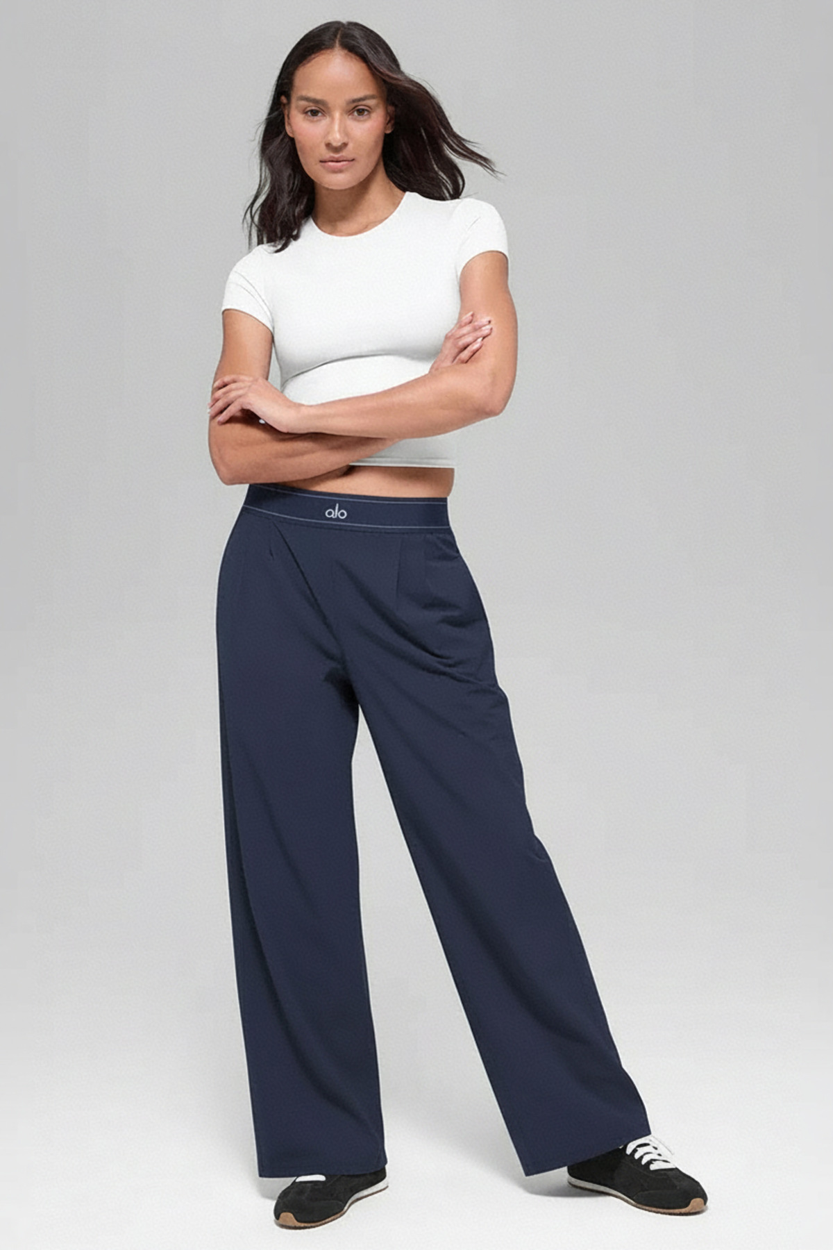 Butik Navy Blue Color Comfortable Fit Regular Pants