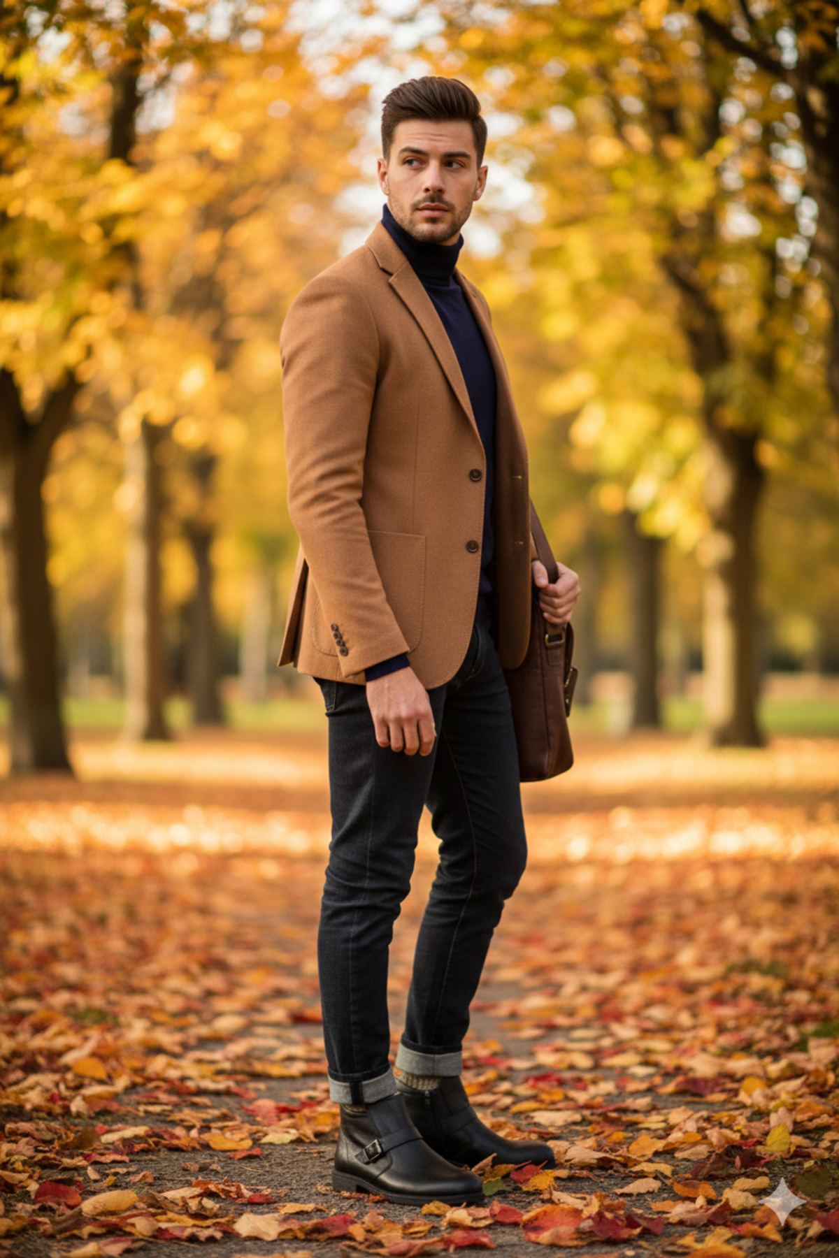 AhsenGiyim Erkek Kışlık Deri Sürgülü Bot