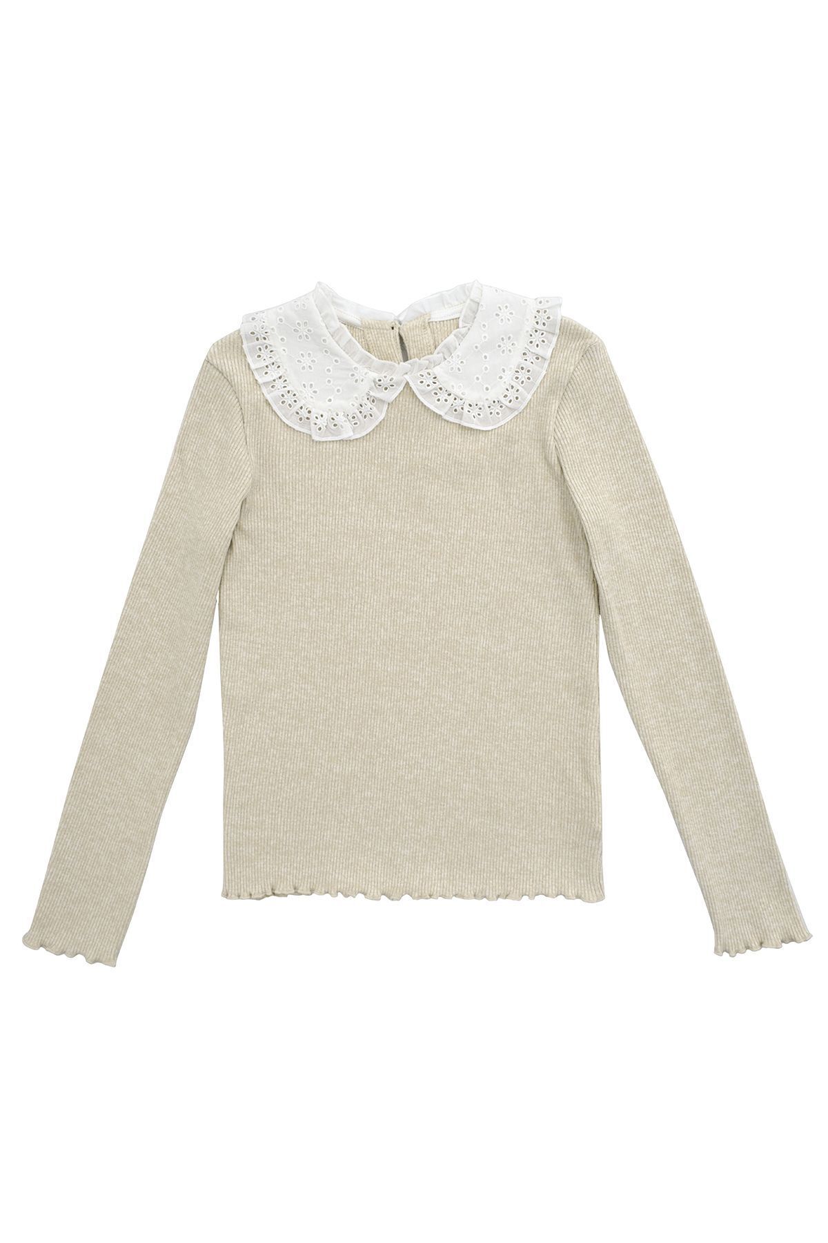 Kyron KIZ ÇOCUK YAKA DETAYLI TRİKO KAZAK-KREM fotoğrafı 4 (önizleme)