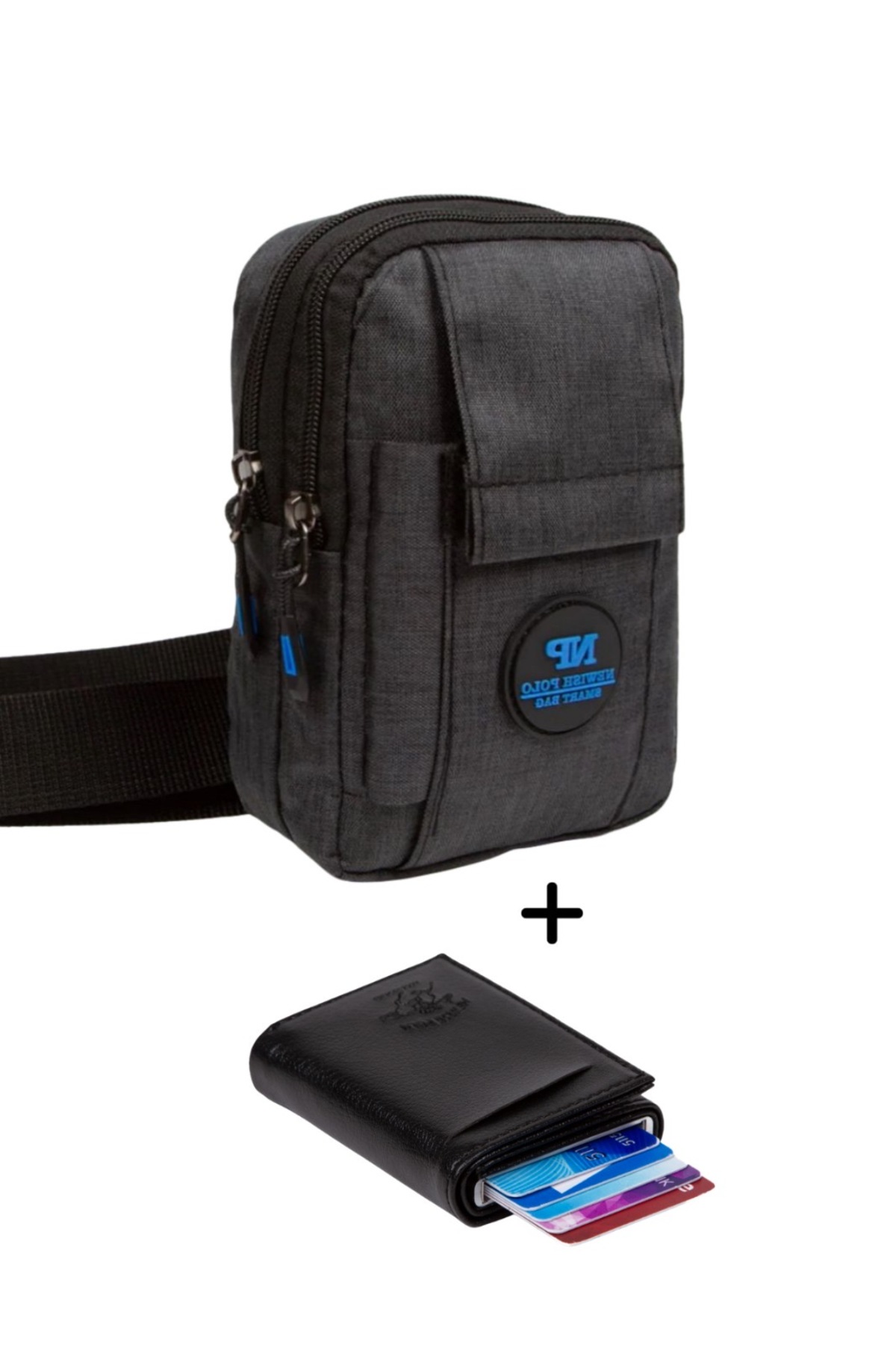 NEWISH POLO ACCESSORIES Unisex Telefon Bölmeli Bel Ve Çapraz Omuz Çanta Göğüs Seyahet Günlük Bodybag ve Mekanizmalı kartlık