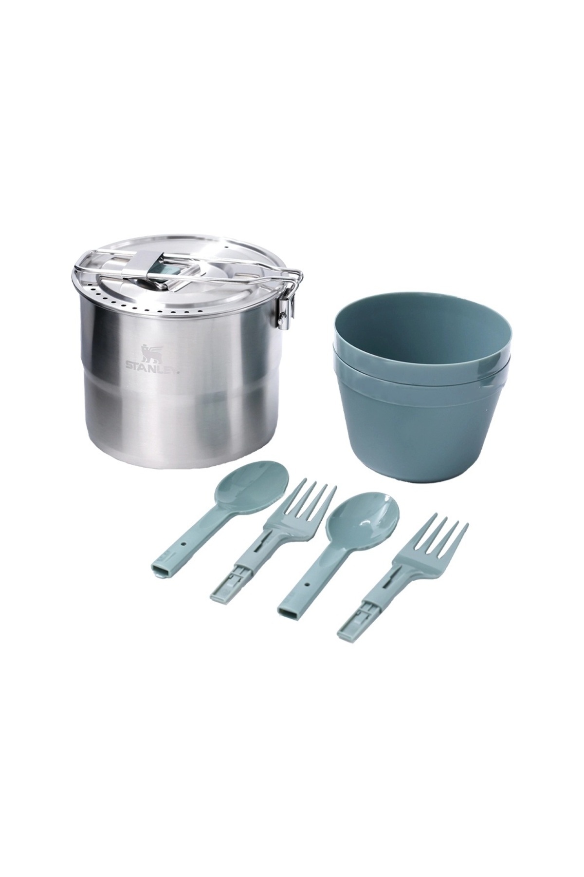 MogWin. Special made Recipe 2袋セット Stanley Wildfare Go Two Paslanmaz Çelik İki Kişilik Pişirme Seti