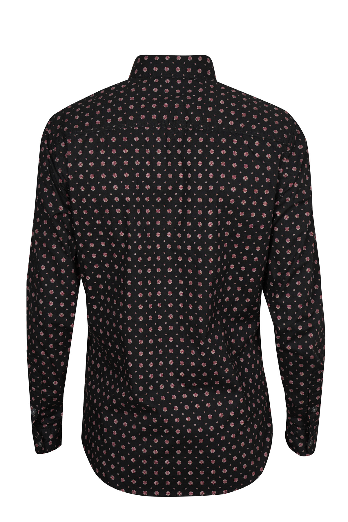 پیراهن مردانه طرح دار آستین بلند | جک اند جونز Jack & Jones 12144086-BLACK - تصویر 2