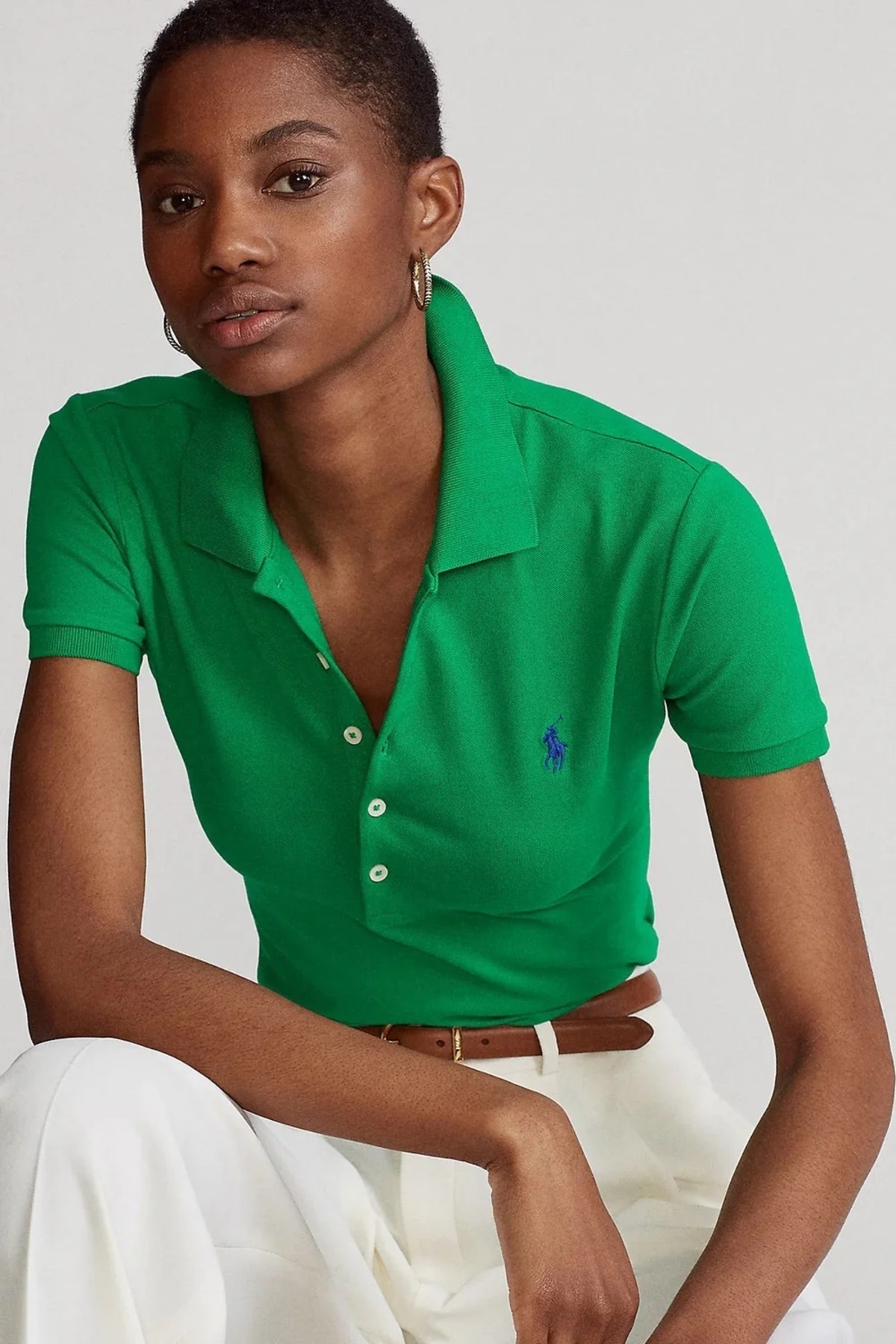 پولوشرت زنانه یقه پلو | پولو رالف لورن Polo Ralph Lauren 211870245026 VN - تصویر 3