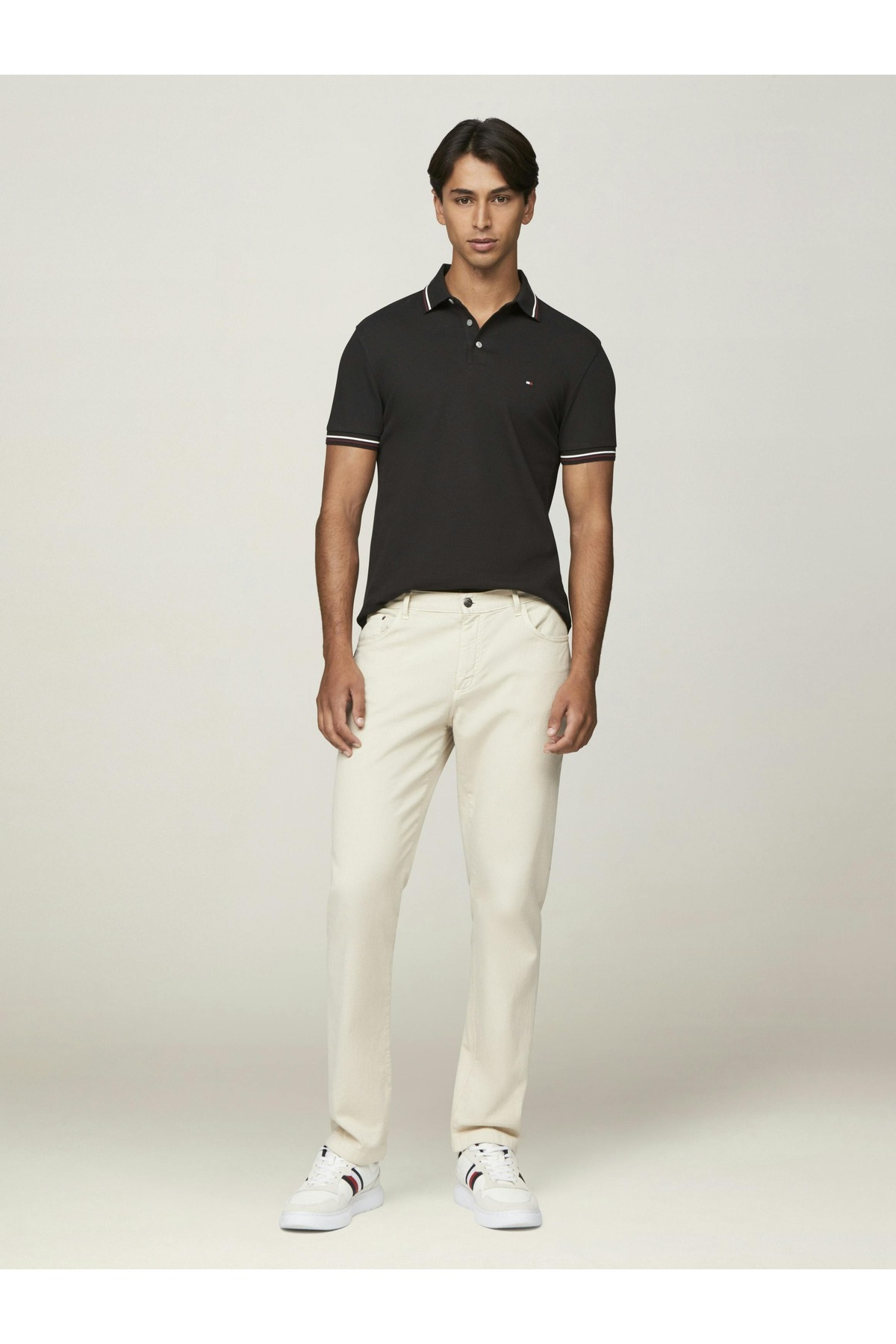 تامی هیلفیگر تی شرت مردانه پولو مدل TIPPED SLIM FIT POLO MW0MW37346BDS