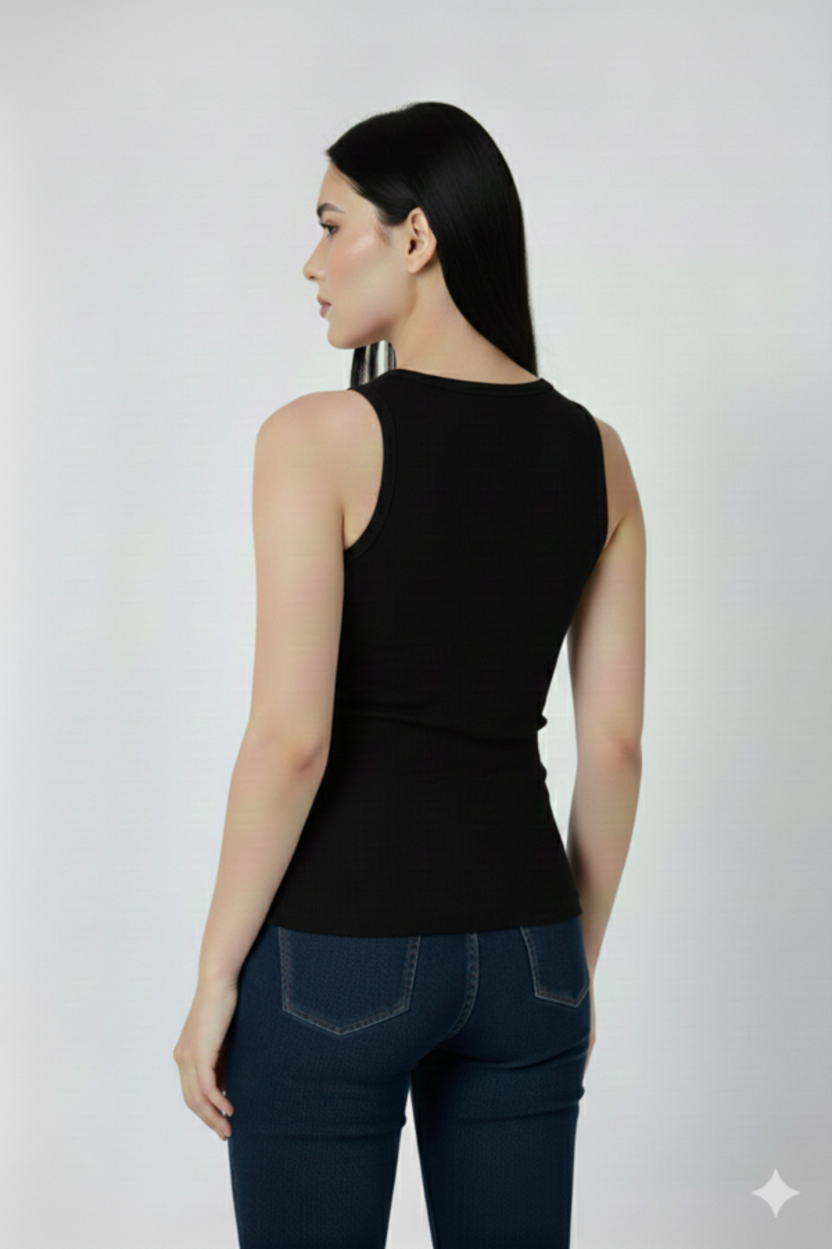 MrrMajestic  Kaşkorse 3 Lü Pk. Kadın Fitilli Görünümlü Kalın Askılı Basic Atlet - Görsel 6