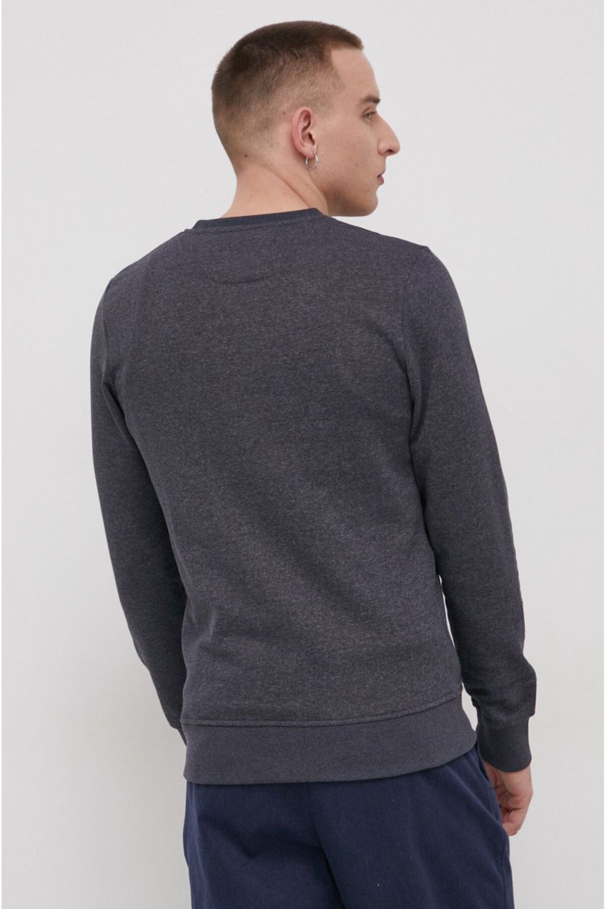 سویشرت مردانه طرح دار آستین بلند | جک اند جونز Jack & Jones 12198379-NAVY - تصویر 2