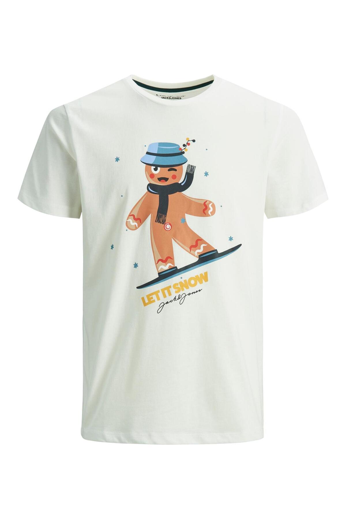 تیشرت مردانه طرح دار آستین کوتاه | جک اند جونز Jack & Jones 12198770-SAGE - تصویر 4