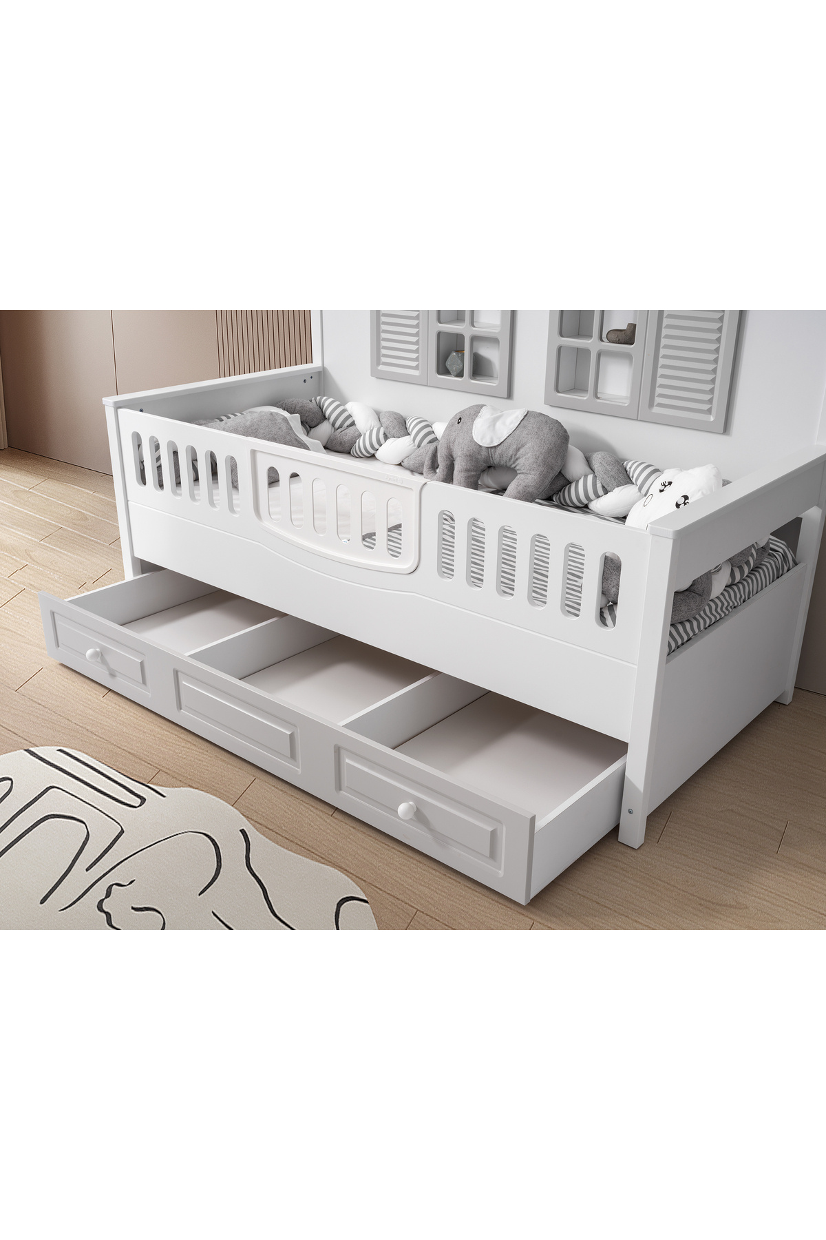 Cozibo Vizyon Mia Montessori Yavrulu Karyola Bebek Montessori 90x190 cm fotoğrafı 3 (önizleme)