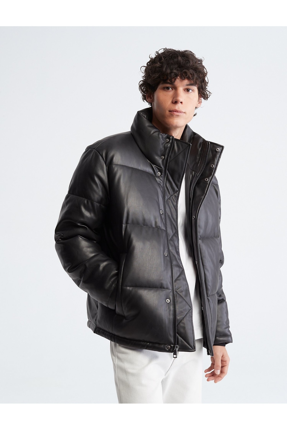 کاپشن مردانه راسته آستین استاندارد | کلوین کلاین Calvin Klein CM191514-BLK - تصویر 3