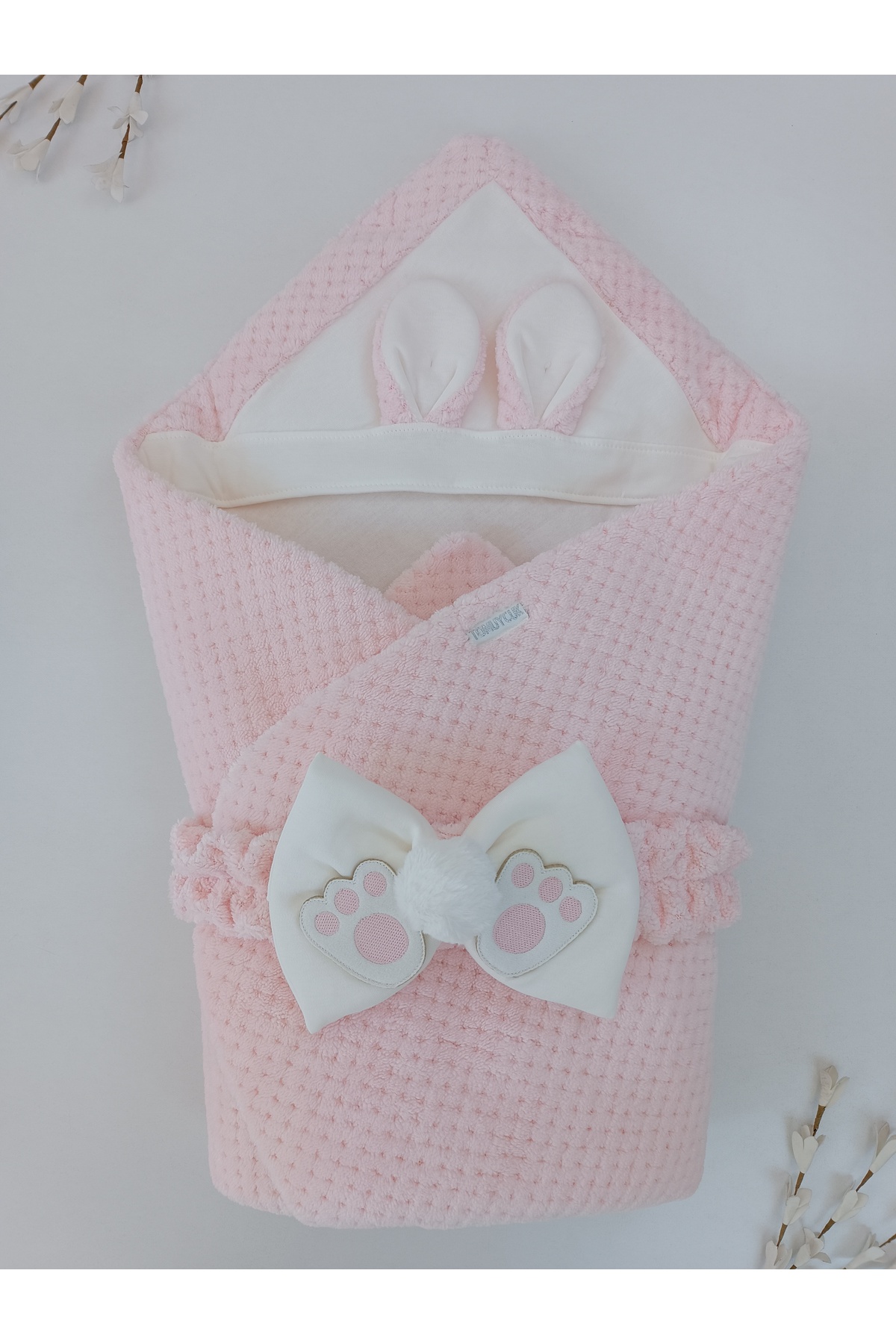 Tomuycuk Kız Erkek Bebek Battaniyesi Kışlık %100 Pamuklu Dış Kundak Yenidoğan Hastane Çıkışı Örtü fotoğrafı 3 (önizleme)