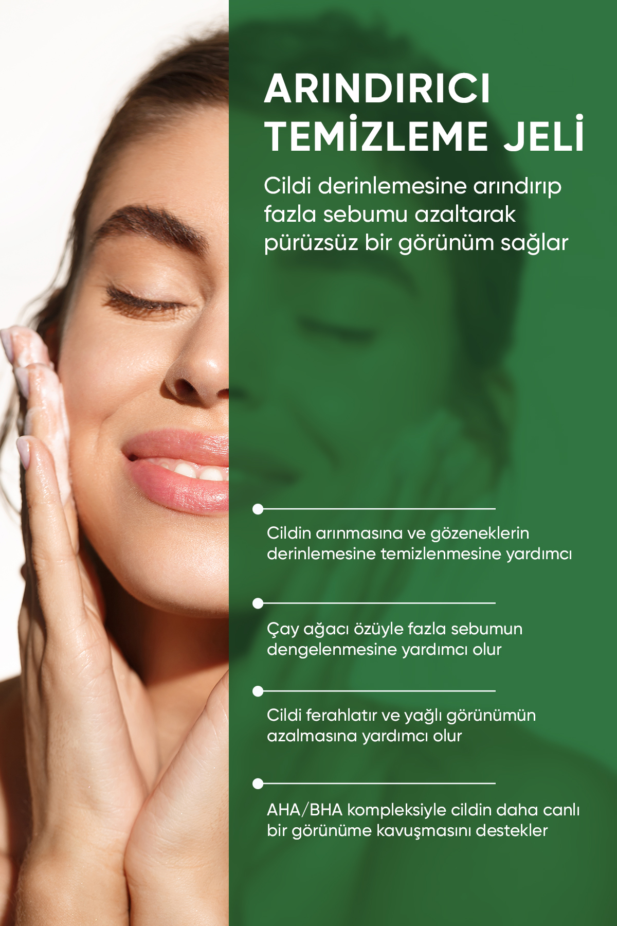 Çay Ağacı Özlü Yüz Temizleme Jeli Karşıtı Doğal Arındırıcı - 200 ml ( Yenilenen Ambalaj ) — TYCKN8A8ON171620069030925 — تصویر 2 از 6