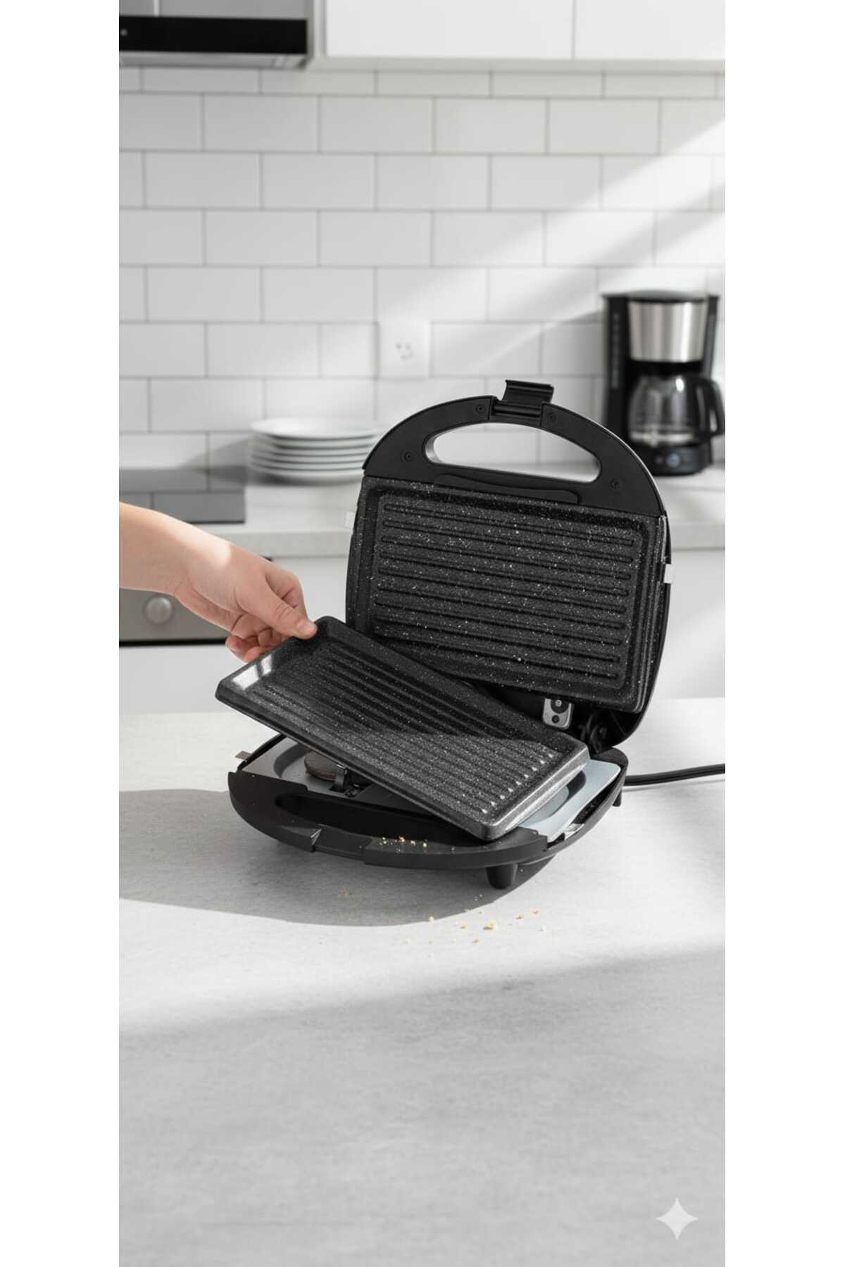 Sinbo Tost Makinesi SSM-2587 750 W Teflon Yüzey ile Yapışmaz ve Kolay Temizlenebilir