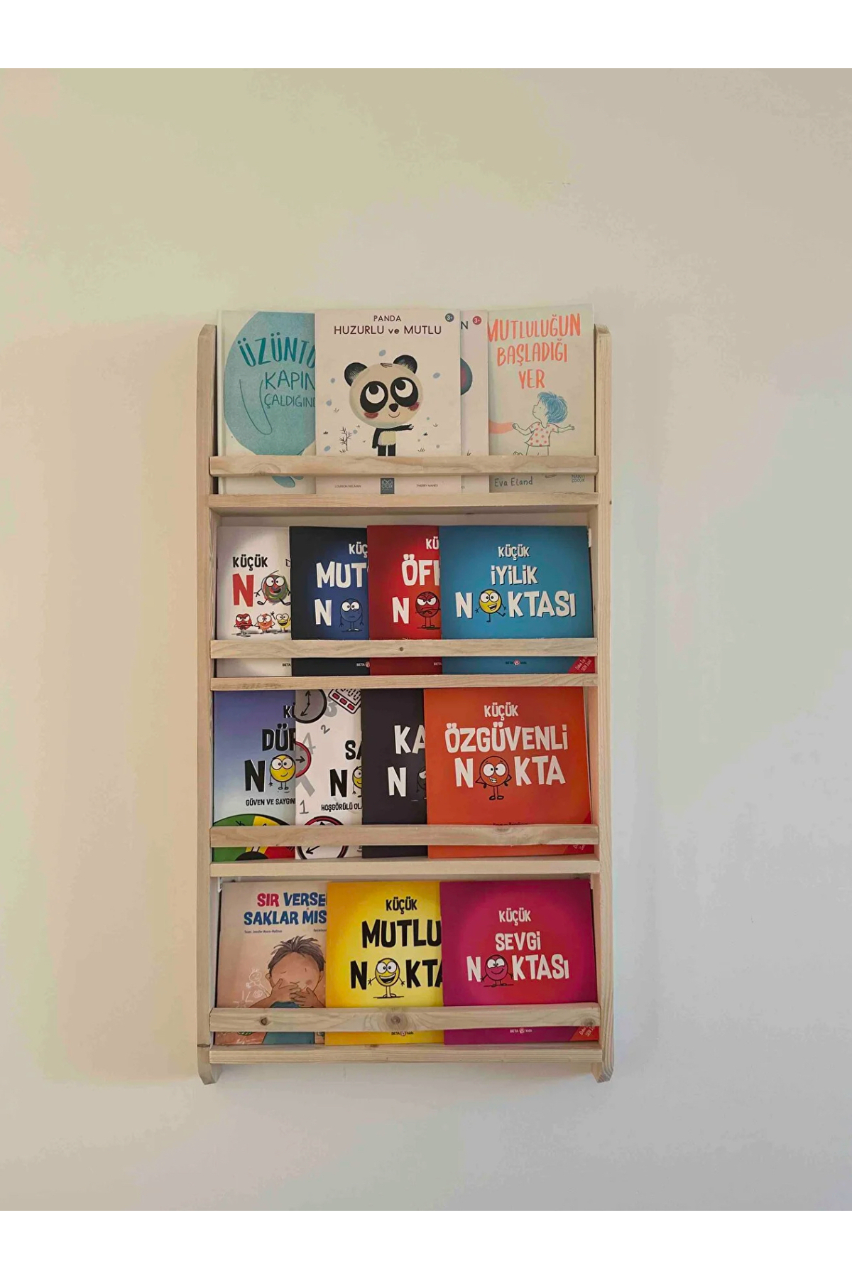 SALİHA Ahşap Montessori Kitaplık Çocuk Odası Eğitici Kitaplık fotoğrafı 6 (önizleme)