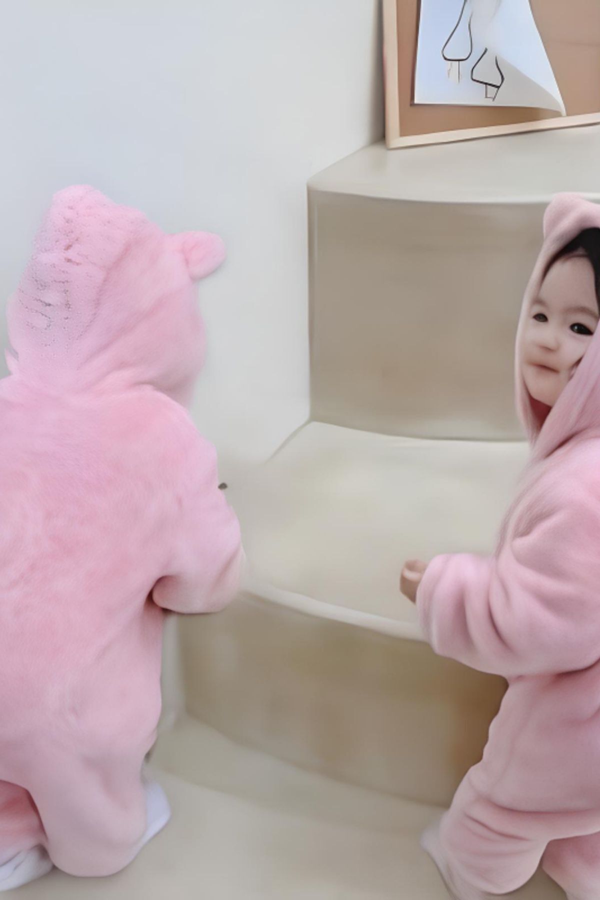 Bubito Peluş Unisex Bebek Çocuk Uyku Tulumu Welsoft-Pembe fotoğrafı 2 (önizleme)