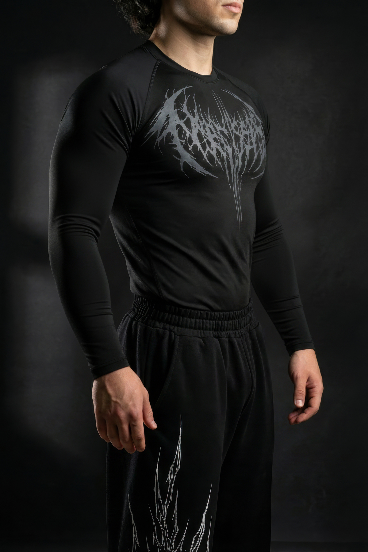 Liber Ezekiel - Uzun Kollu Compression T-shirt (SİYAH) görsel 2