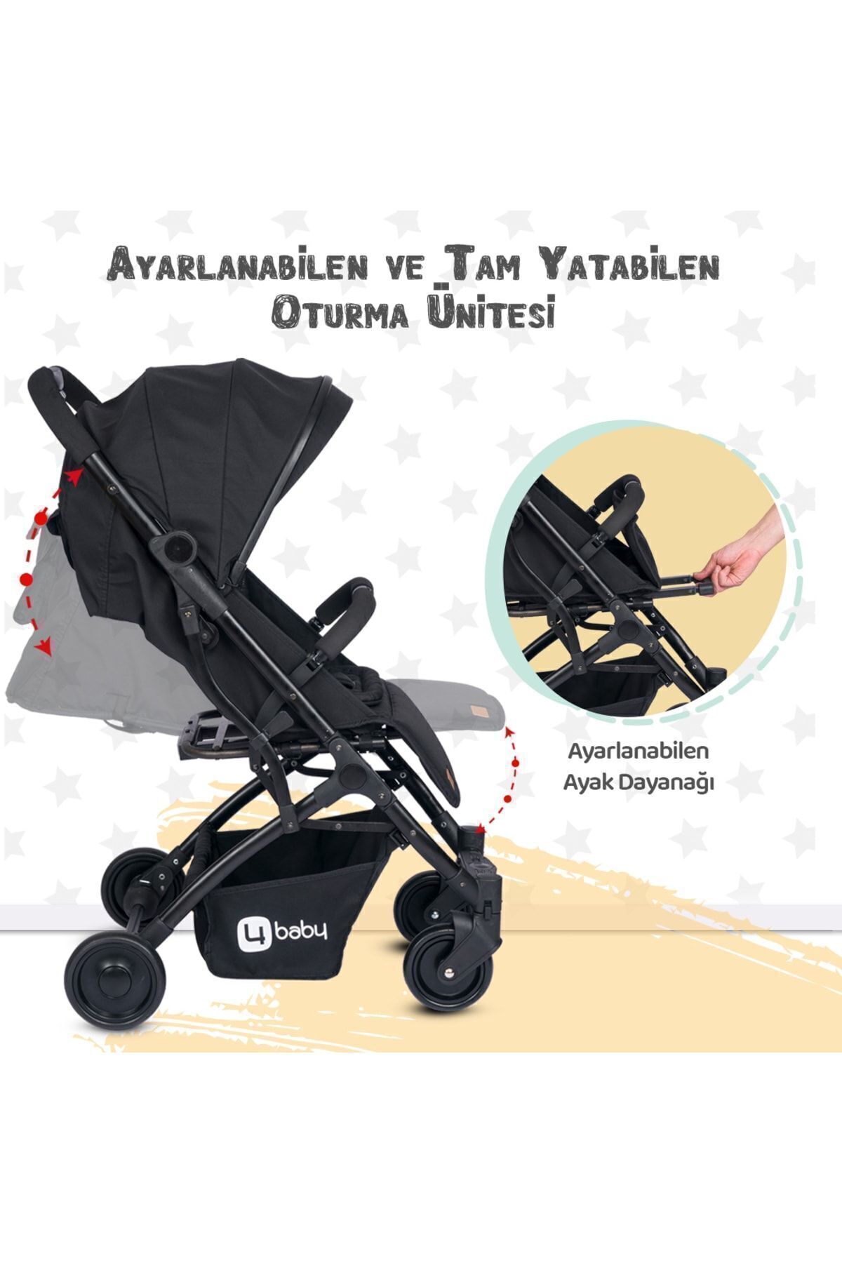 4 Baby Drone Black Sky Kabin Sistem Bebek Arabası fotoğrafı 5 (önizleme)