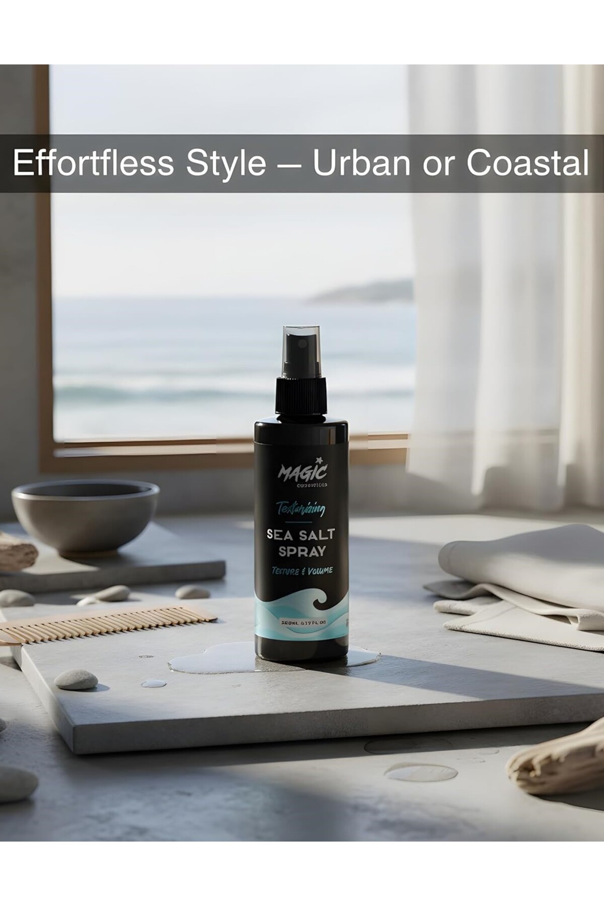 Profesyonel Deniz Tuzu Saç Spreyi 200ml Doğal Dalgalar, Hacim ve Dolgunluk Veren Sea Salt Spray — Magic Sea Salt — تصویر 6 از 7