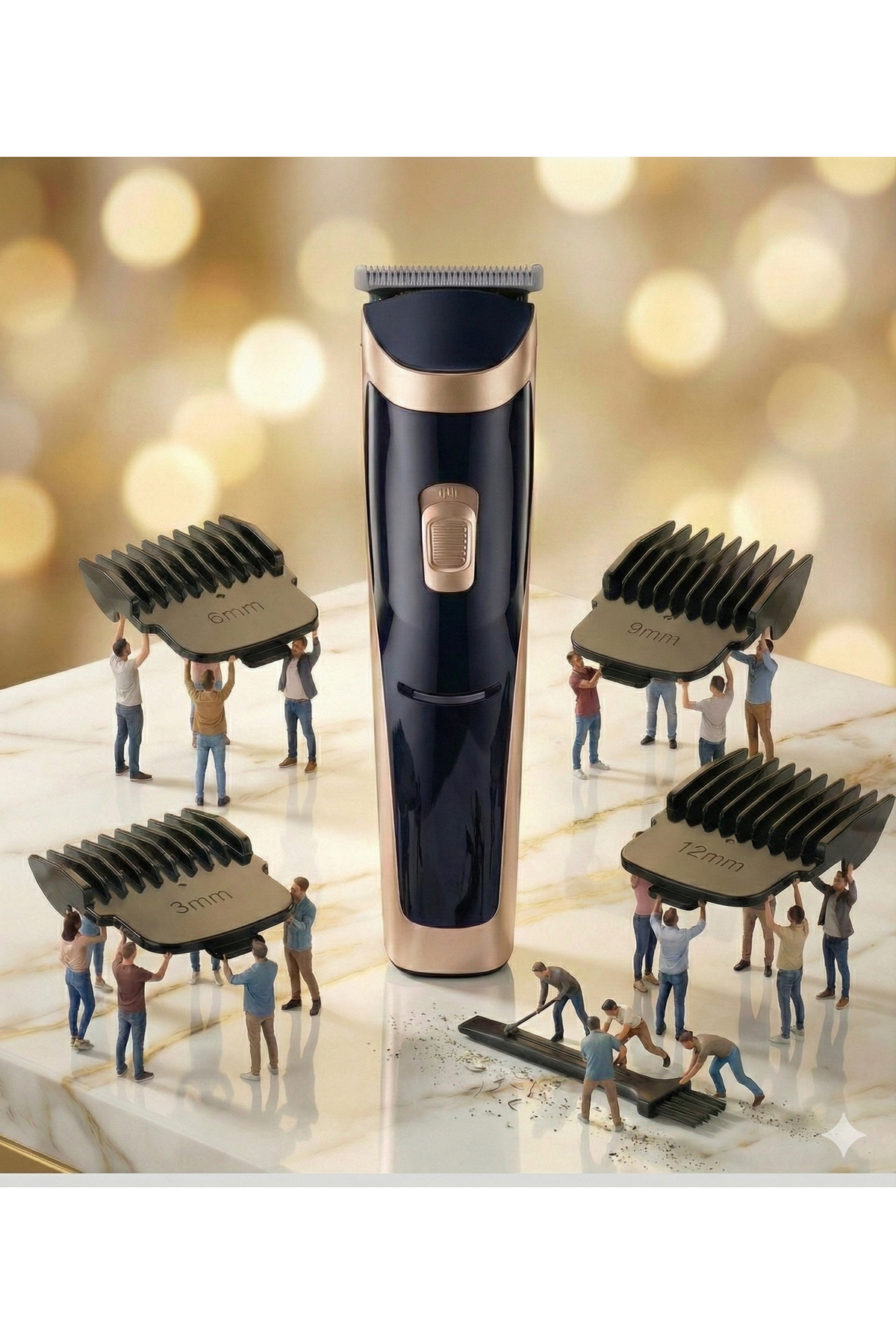 inworldout DINGILG RD-6005 Kablosuz Tıraş Makinesi - 4 Taraklı Güçlü Çelik Bıçak