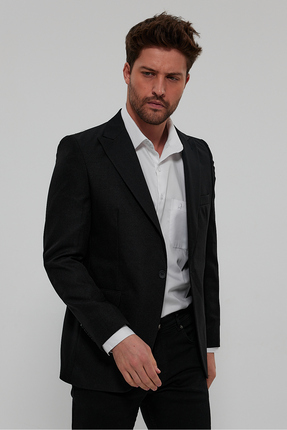 Bonesti Erkek Slim Fit Blazer Ceket Siyah