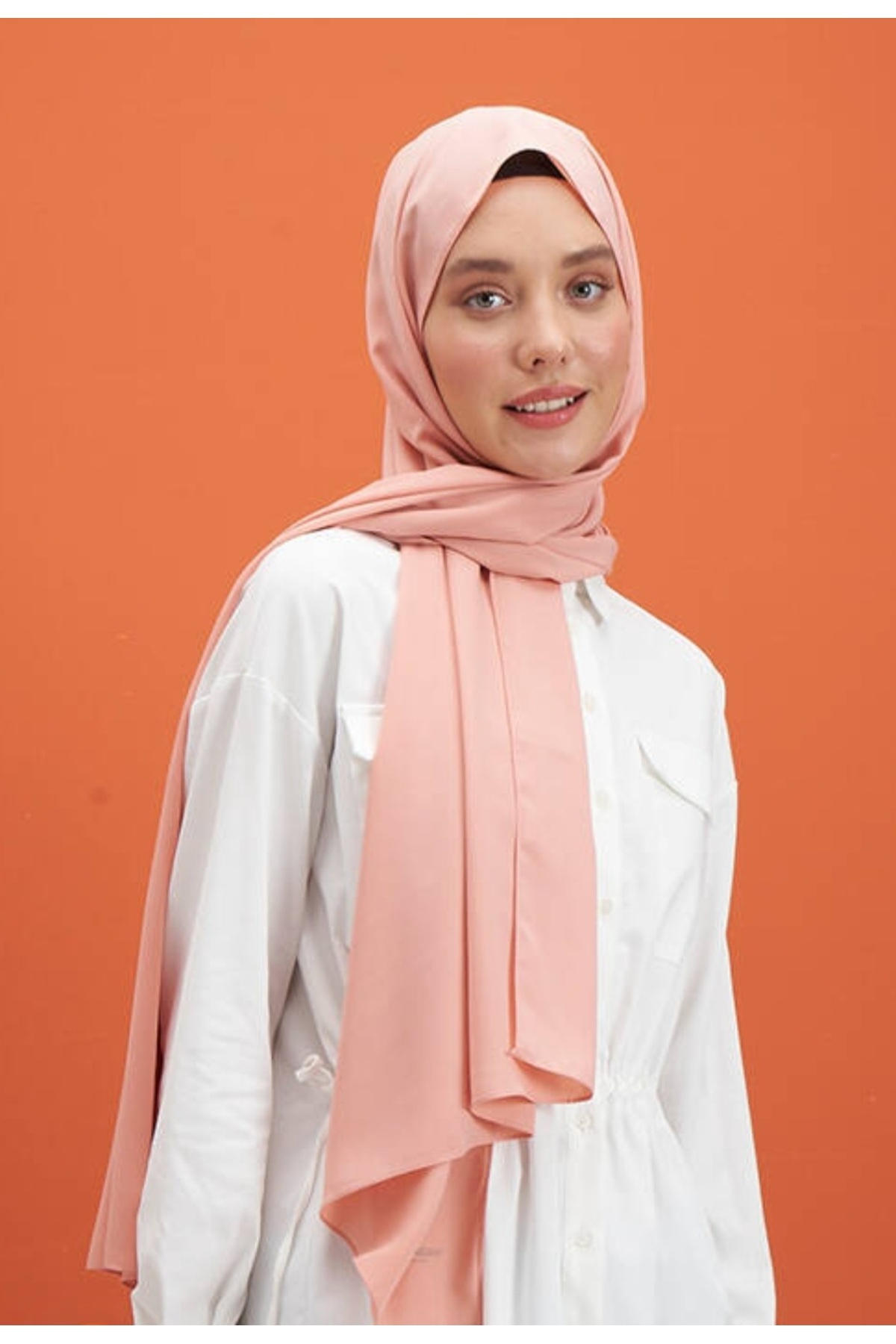 Hijab Medina Silk Shawl*Salmon Color