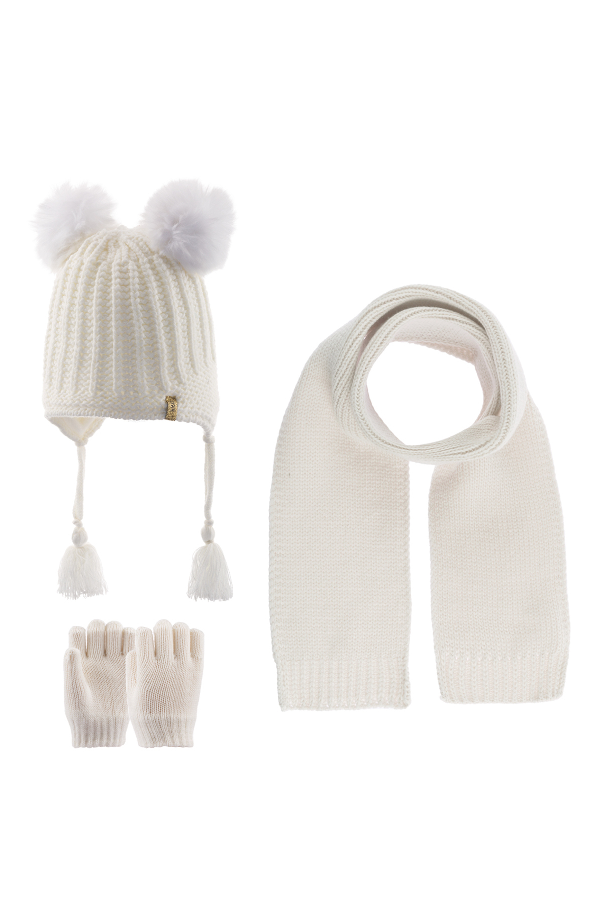 Kitti 1-4 Yaş Kız Bebek & Çocuk Atkı Bere Eldiven 3'lü Takım fotoğrafı 3 (önizleme)