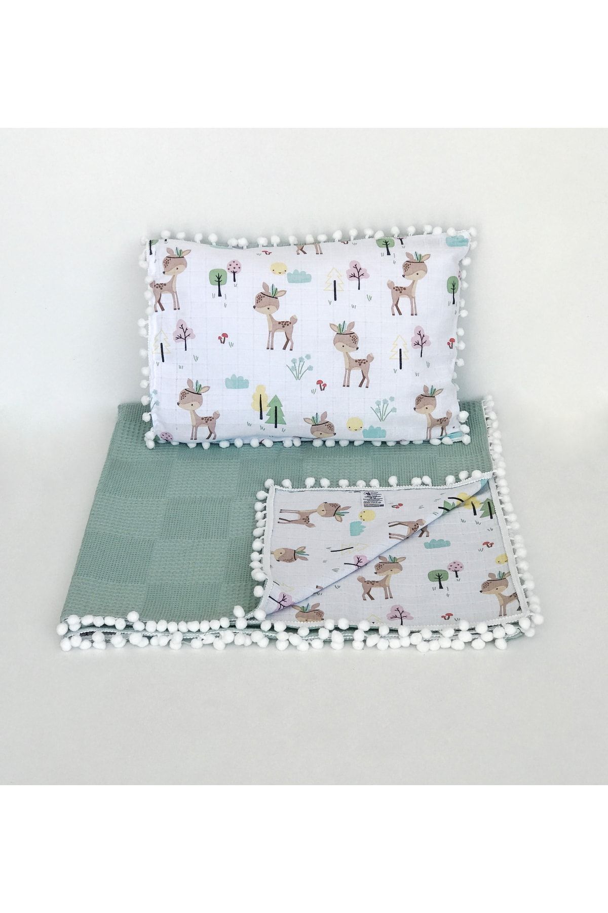 FG Store %100 Pamuk Çok Amaçlı Çift Katlı Müslin Battaniye Ve Yastık fotoğrafı 2 (önizleme)