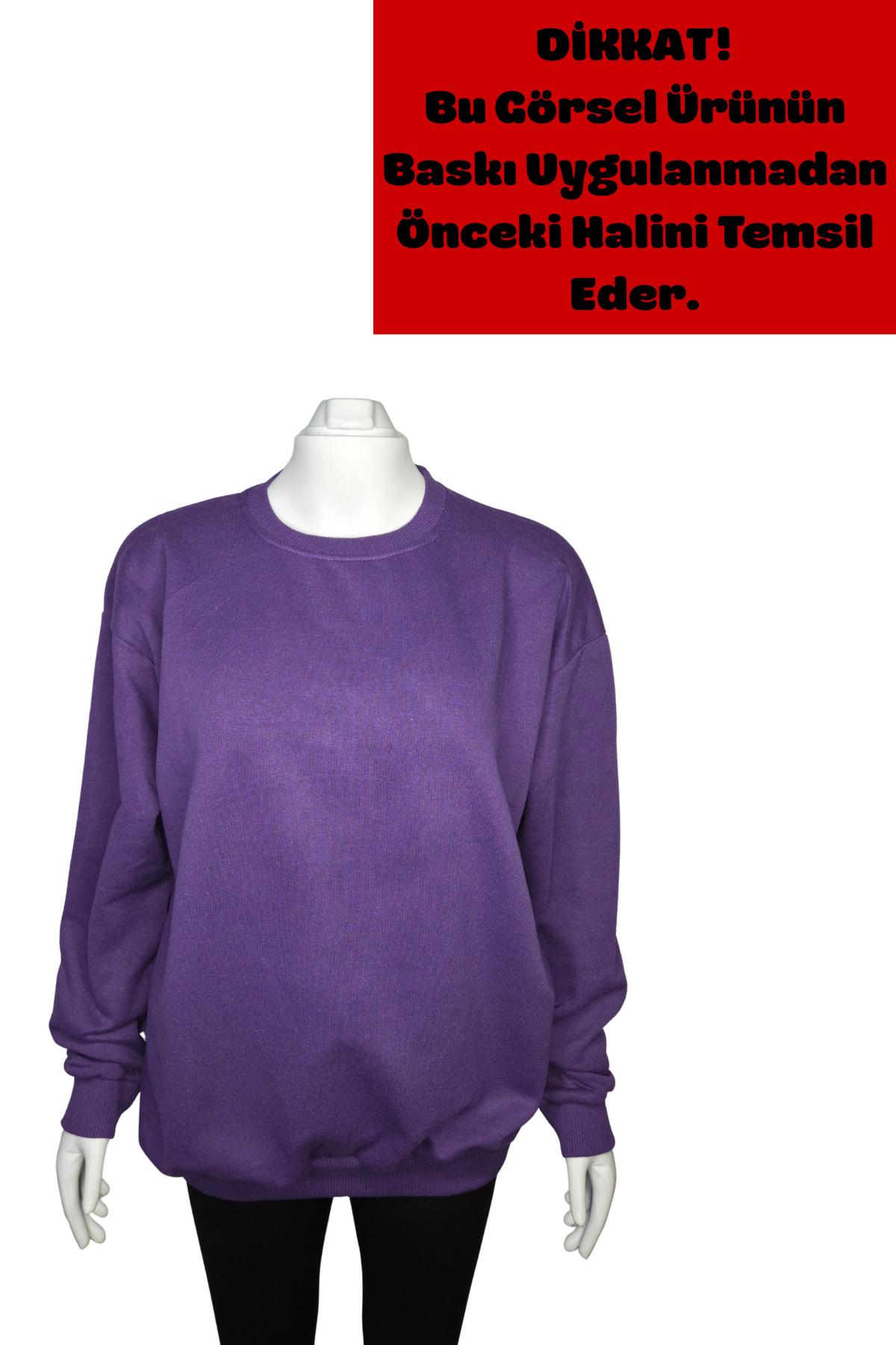 UNCİA OUTDOORS Never Baskılı Unisex Bisiklet Yaka Sweatshirt görsel 3