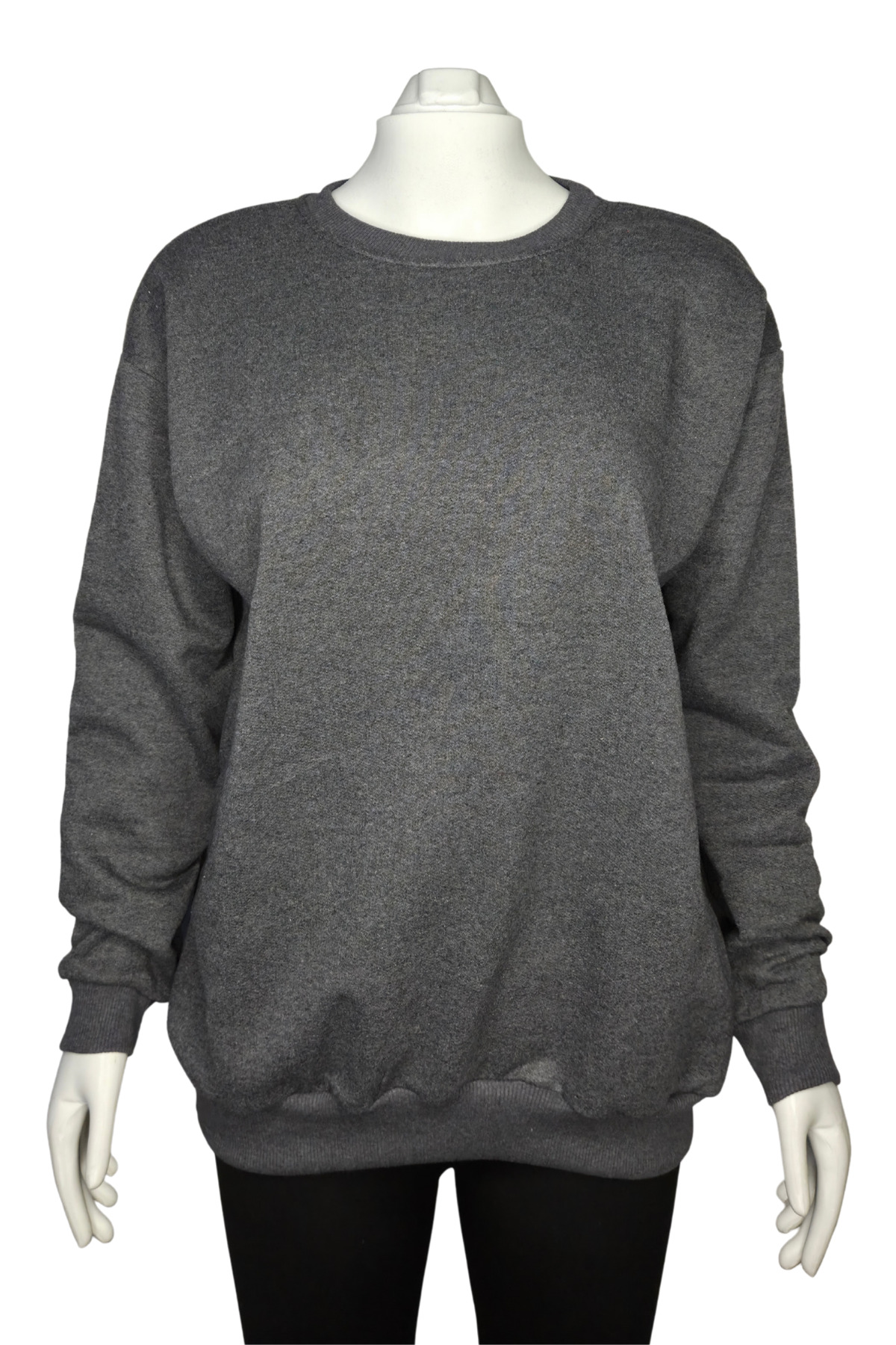 KOZİA OUTDOORS Baskısız Basic Oversize Bisiklet Yaka Şardonlu Unisex Rahat Kalıp Sweatshirt görsel 4