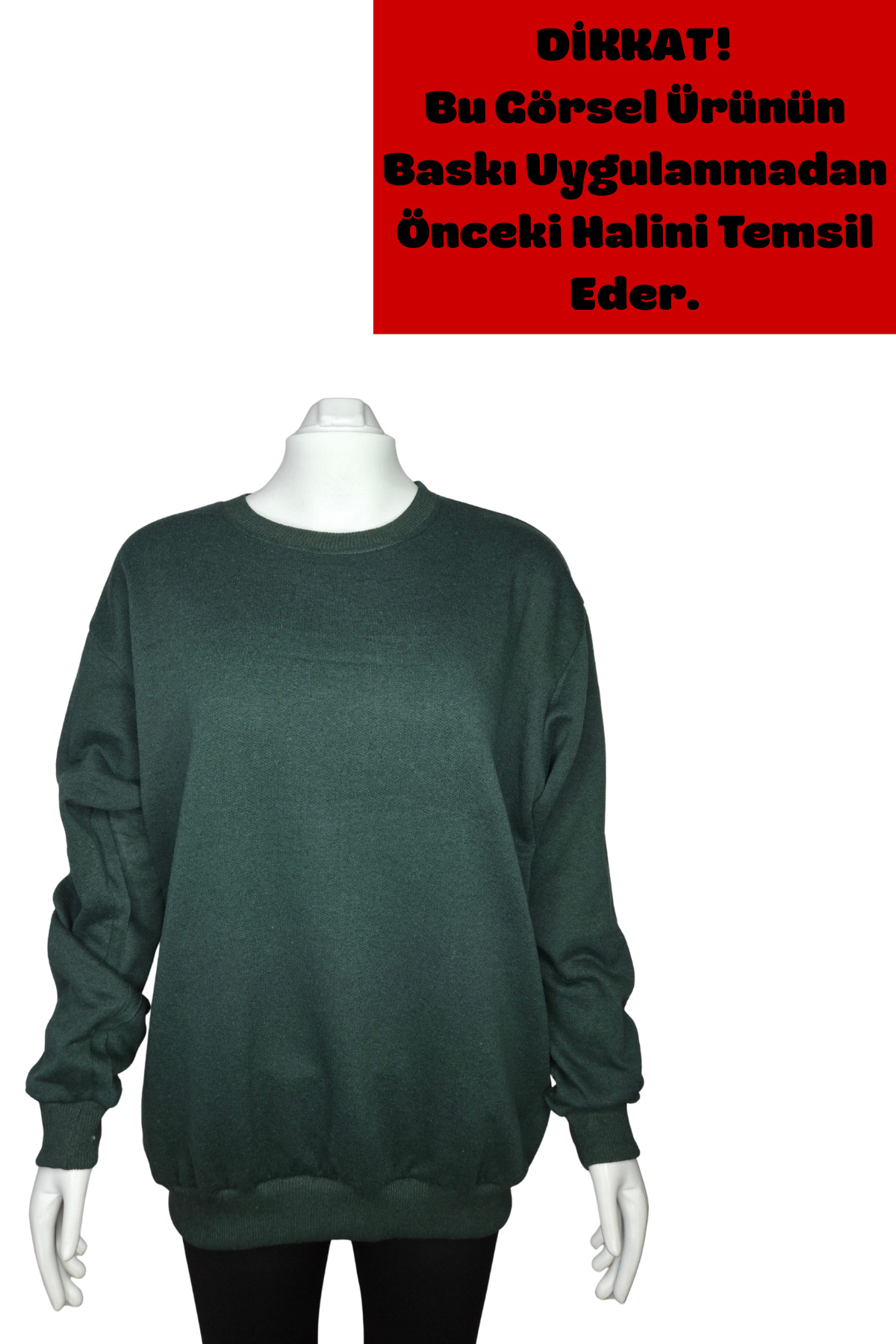 UNCİA OUTDOORS Never Baskılı Unisex Bisiklet Yaka Sweatshirt görsel 3