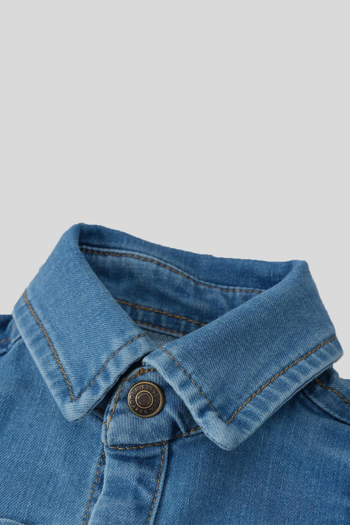 Babydola Jean Kumaş Unisex Bayramlık Bebek Uzun Tulum 12324 fotoğrafı 5 (önizleme)