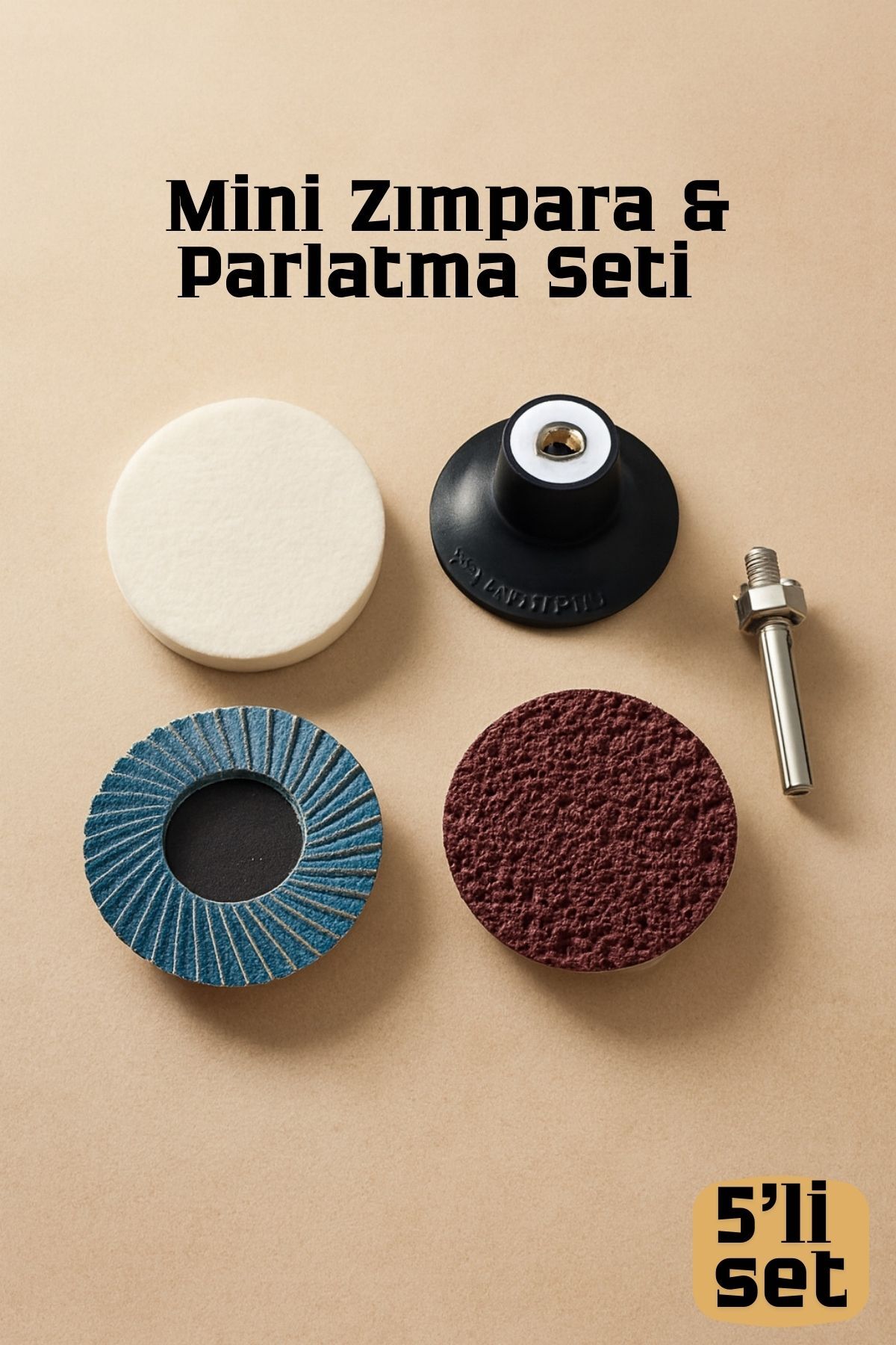 Transformacion Profesyonel 50mm Mini Zımpara & Parlatma Seti: Keçe