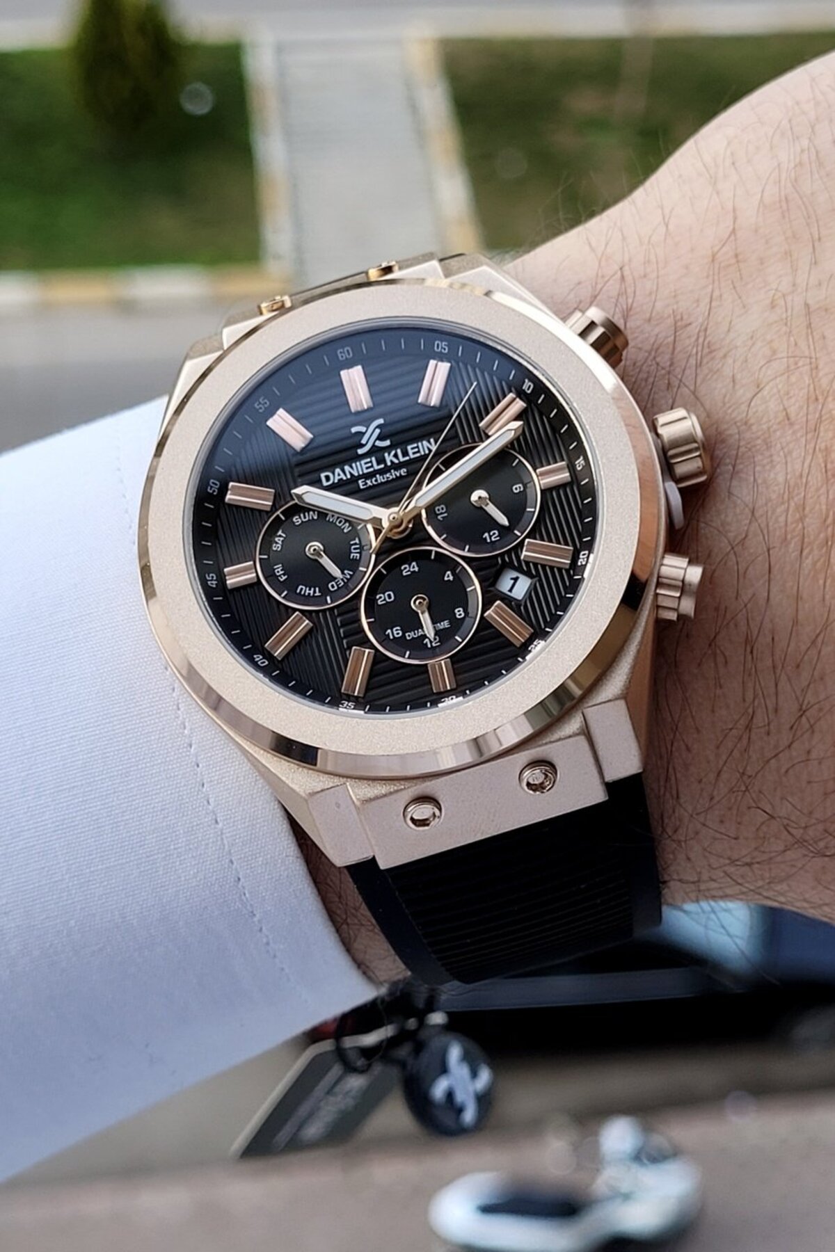 ساعت مچی مردانه کیس رز کورد رنگ مشکی Dkiste256