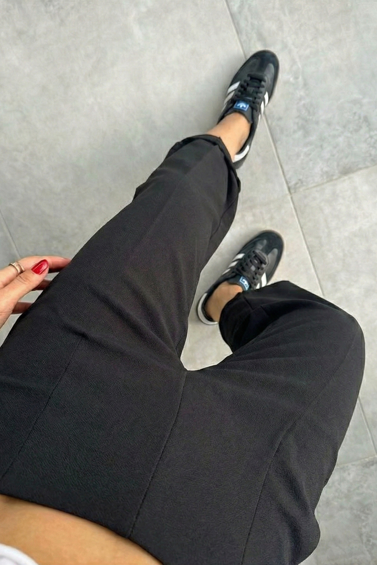 ECOTİQUE  Kadın Beli Lastikli Yüksek Bel Full Likra Şalvar Balon Pantolon - Görsel 7