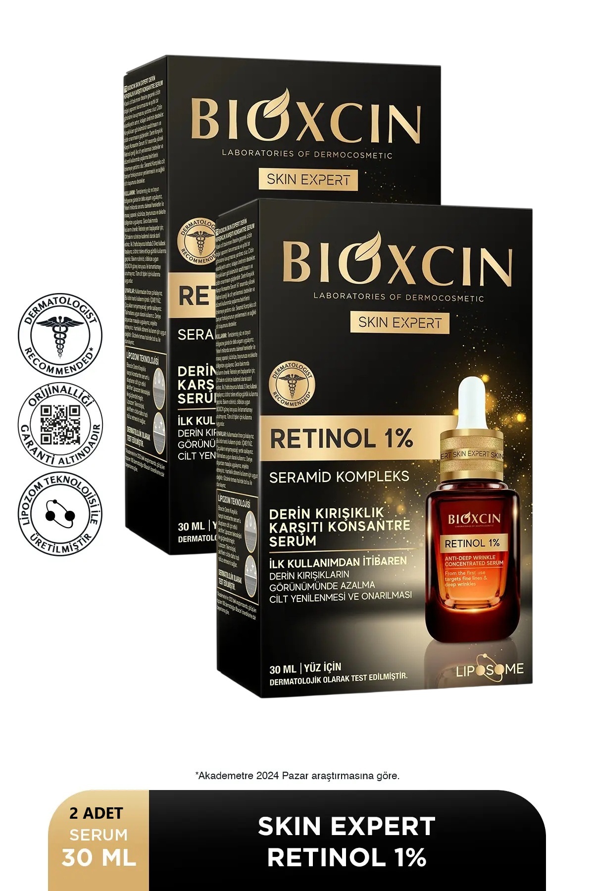 Bioxcin Retinol Serum %1 2x30 ml - Derin Kırışıklık Karşıtı
