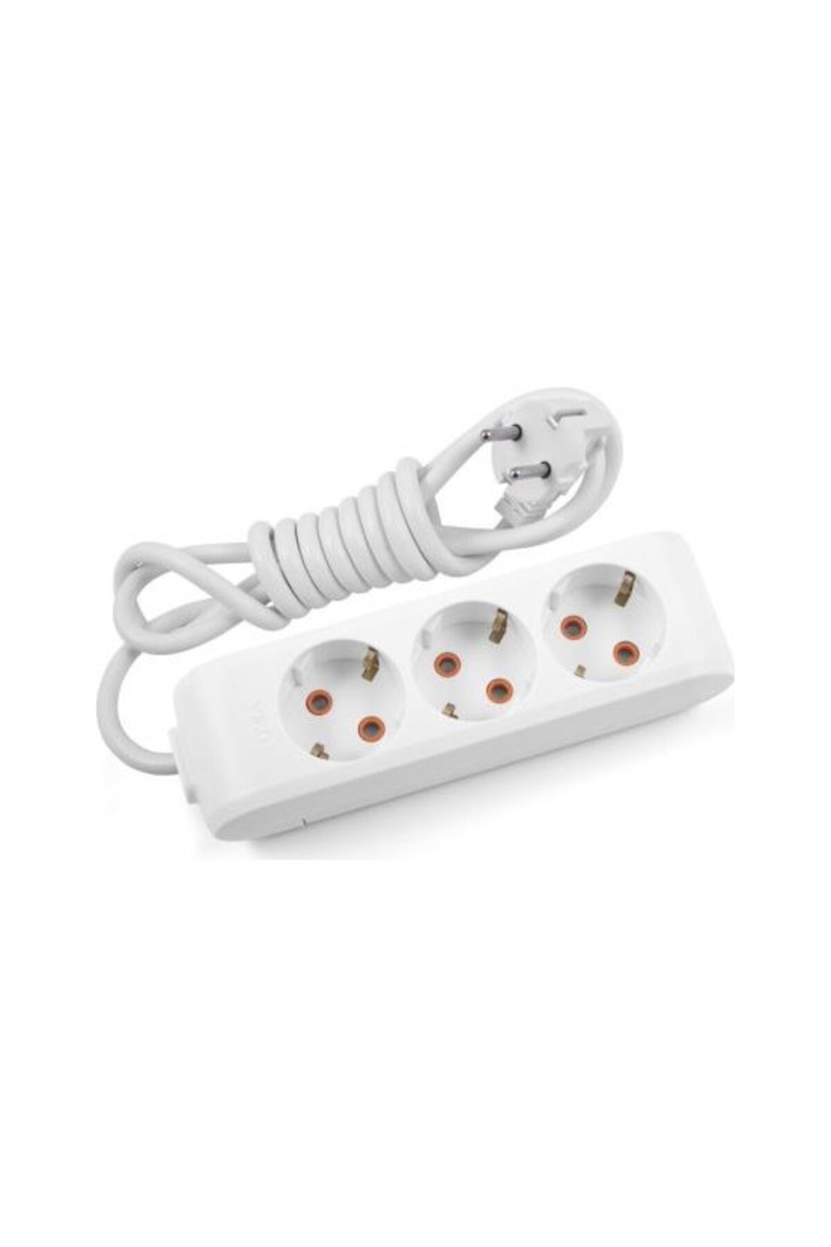 Multi-let Grounded Shielded Extension Cable 3pcs 2 Meters Group Socket