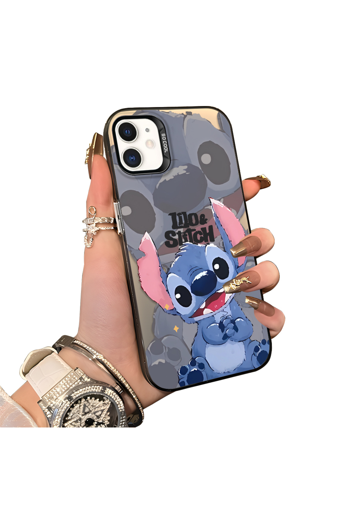 iPhone 11 Compatible Silicone Edge Hard Back Anti Fall Stitch Pattern Case