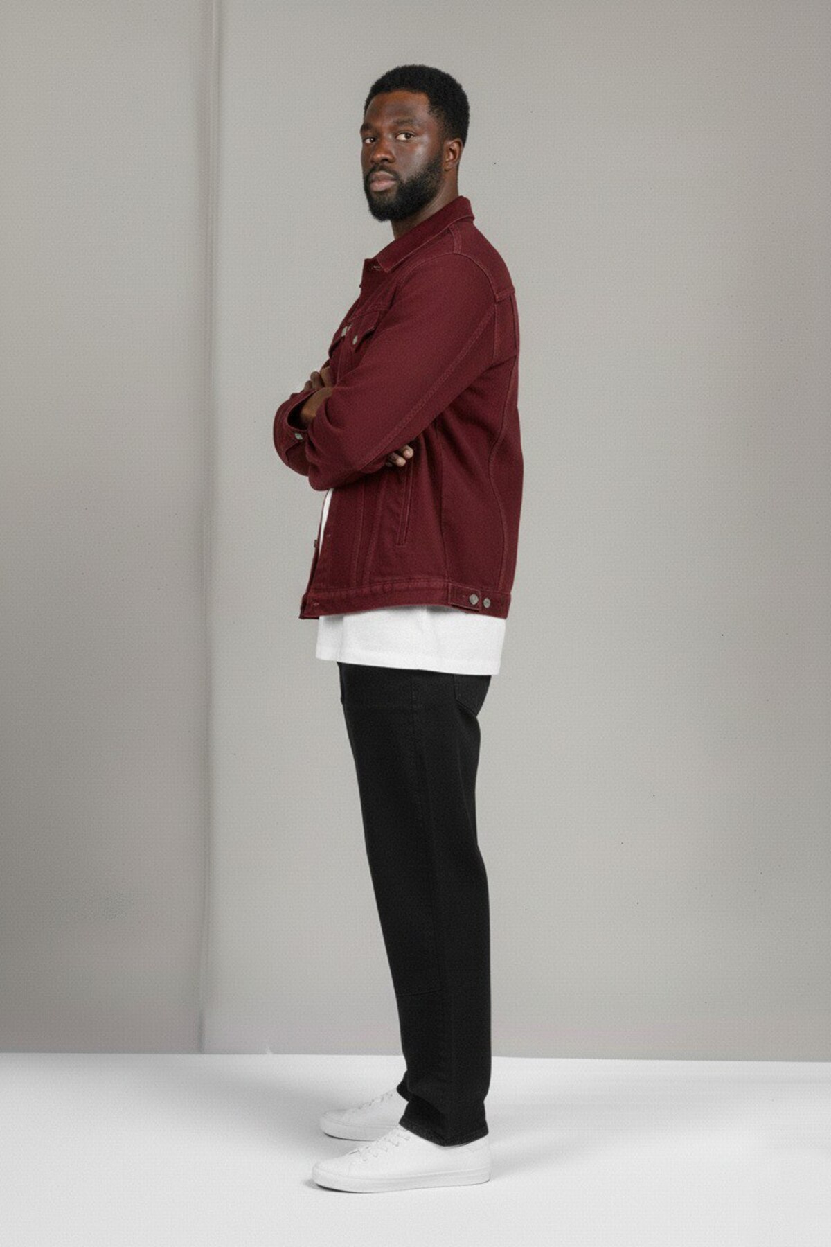 WKM  Erkek Regular Fit Rahat Kesim Çift Cepli Denim Kot Ceket - Görsel 3