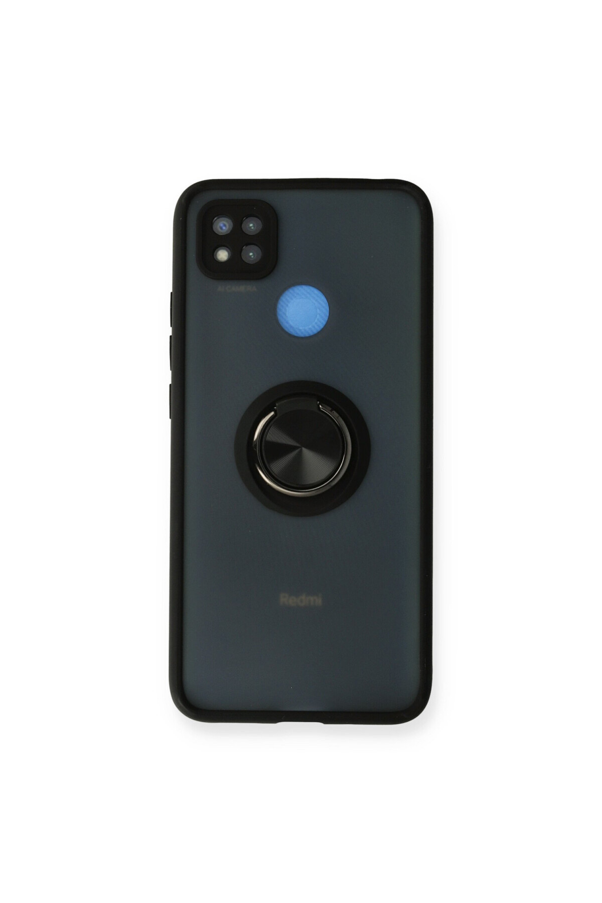Xiaomi Redmi 9C İçin Kamera Korumalı Yüzüklü Kılıf - Leke Tutmaz Mat ve Dayanıklı Yapı