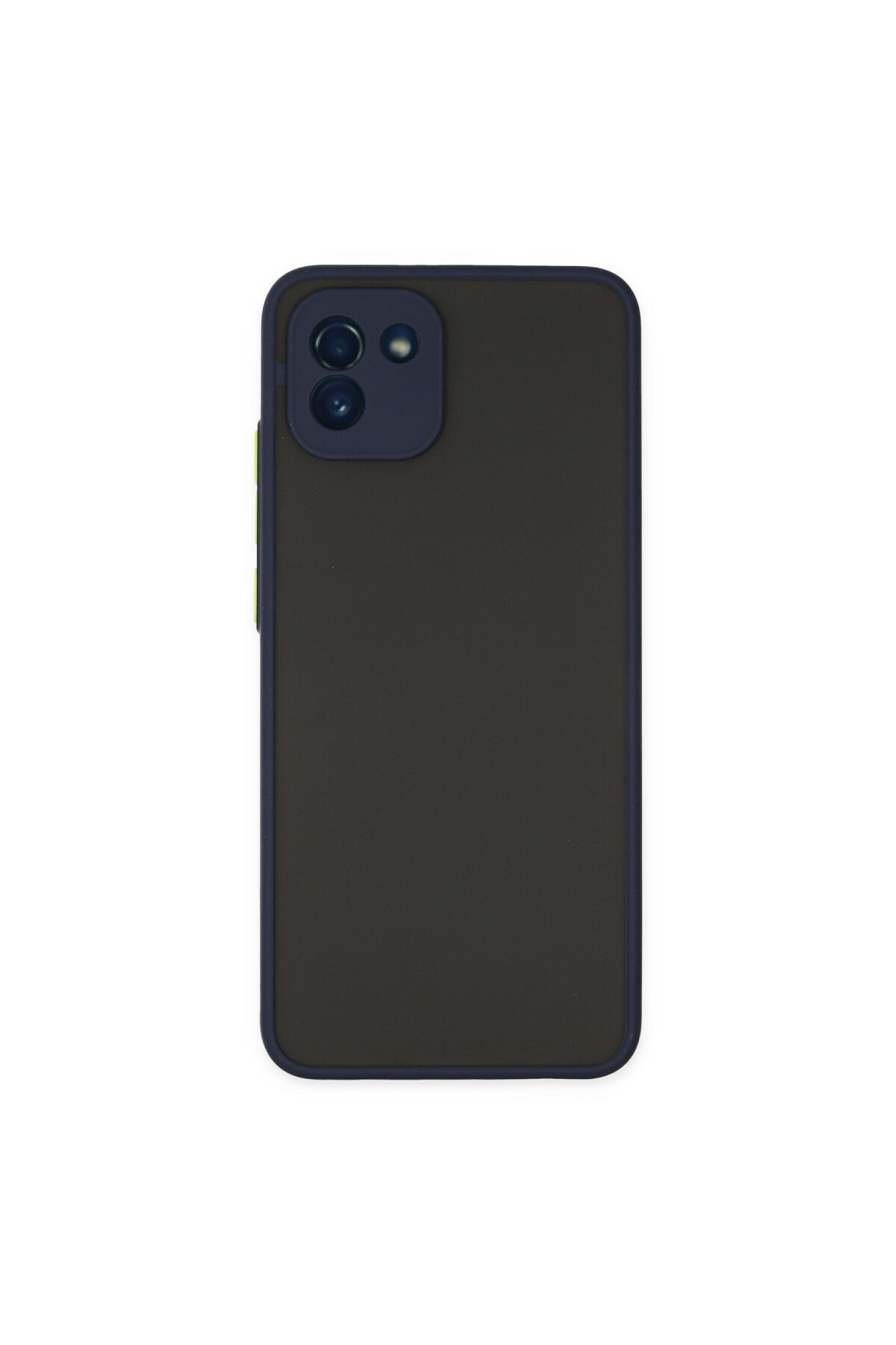 Samsung Galaxy A03 İçin Uyumlu Buzlu Tasarım Renkli Tuş Mat Tasarım Sararmaz Kılıf