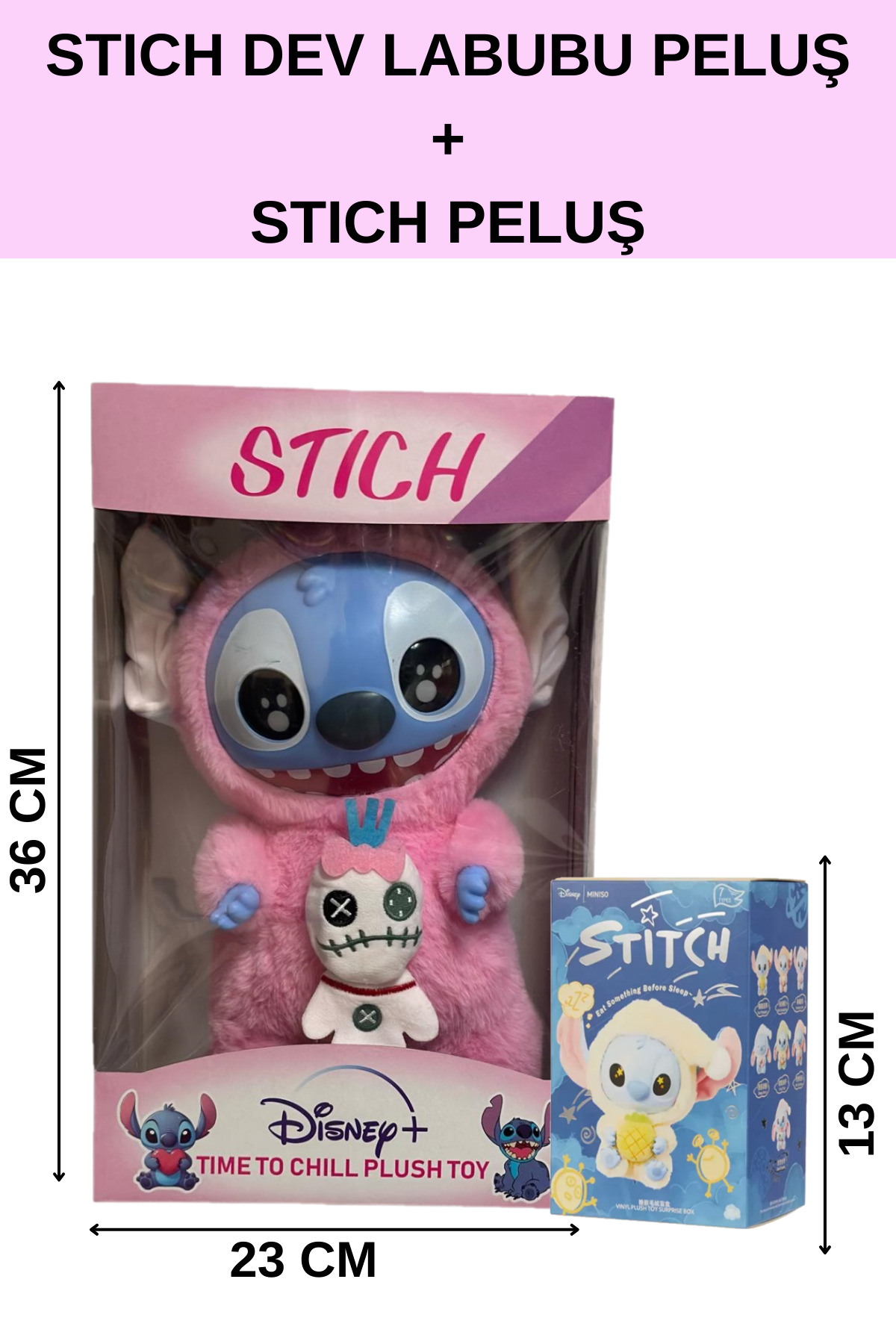 Pofika Stitch Peluş Koala Dev Oyuncak +Stich Sürpriz Paket Pelüş
