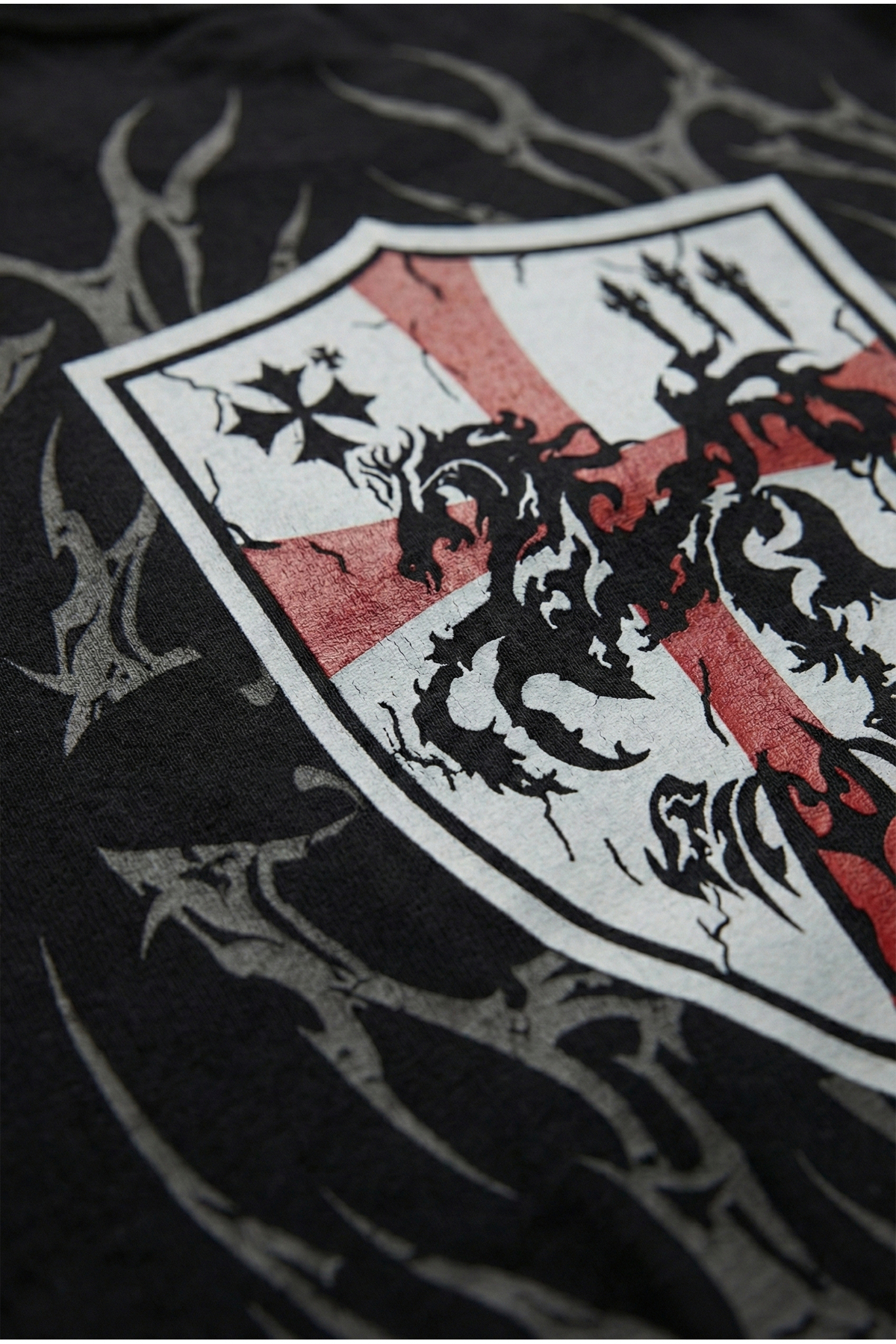 Liber Dark Knight - %100 Pamuk Siyah Oversize Tshirt görsel 2