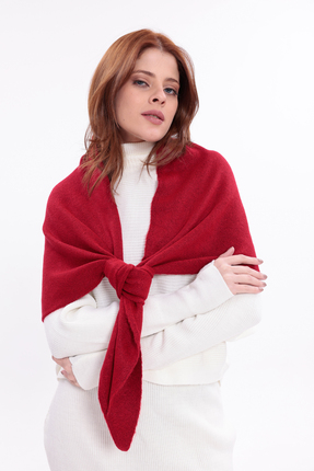 saint majesta Kadın Üçgen Atkı Yumuşak Triko Şal-SM2026