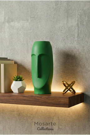 Mosarte Stoneface Series Minimalist Soyut Yüz Vazo / Heykel – Modern Dekorati...