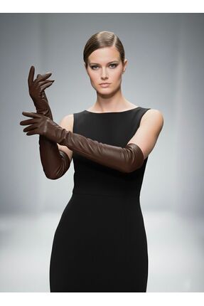 Marcelle Leandra Nune % 100 Deri Uzun Eldiven
