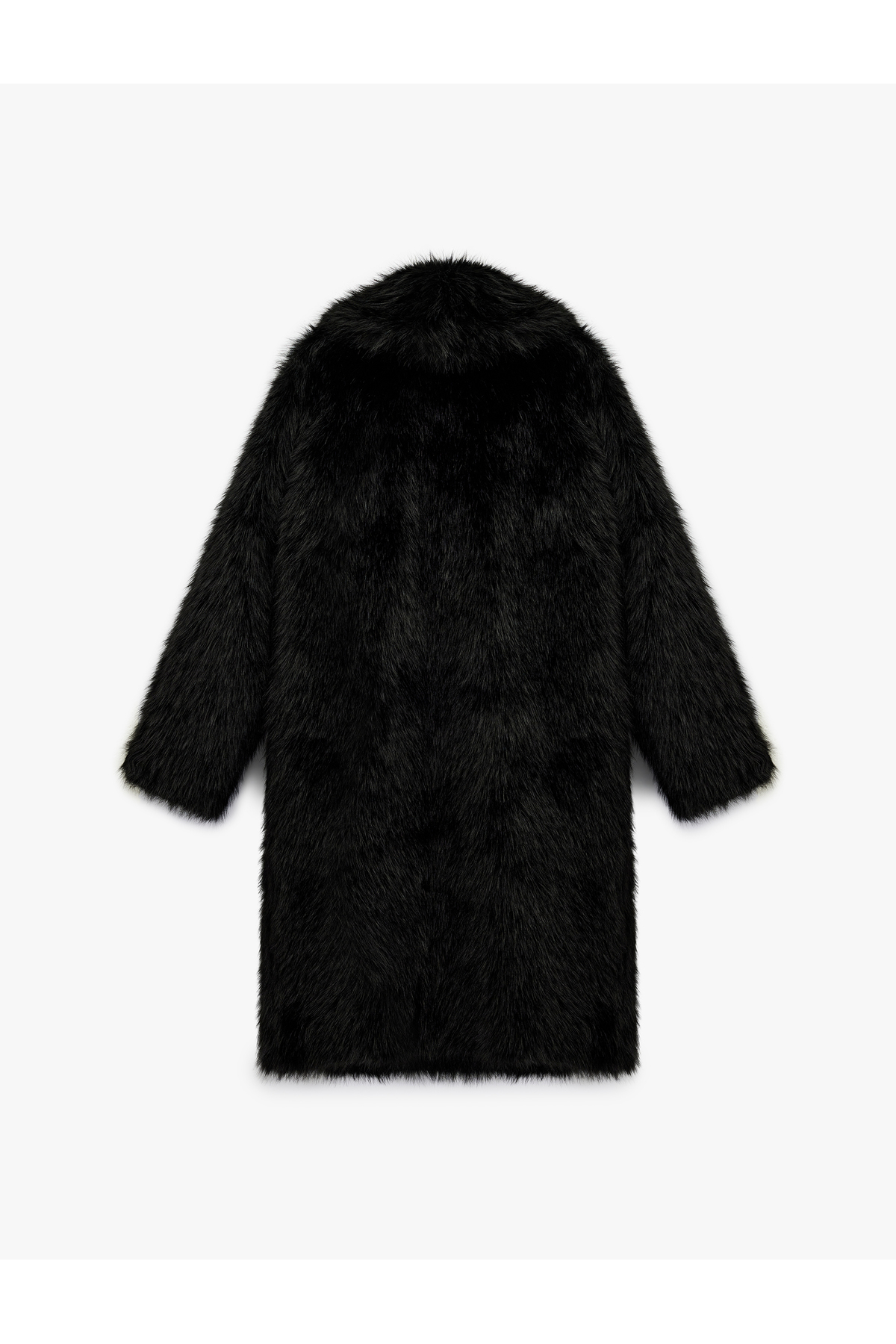 Koton  Suni Kürk Kaban Oversize Uzun Kollu Cepli - Görsel 6